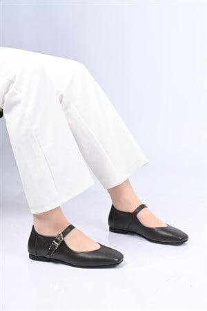 Bestello Bağcıksız Kemer Tokalı Neolit Taban Hakiki Deri Babet 342-050 Kadın Babet342-050_KAHVE_35Babet & Loafer