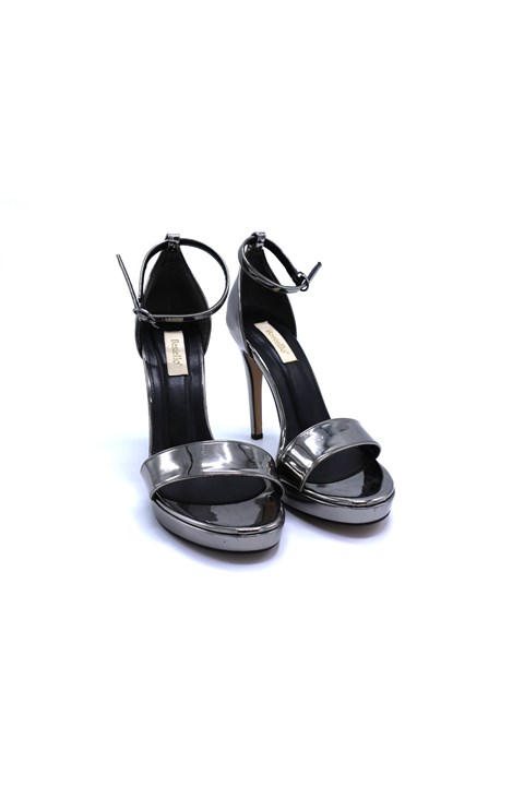 Bestello Bantlı İnce Topuklu PLATIN AYNA 279-150-587 Kadın Ayakkabı