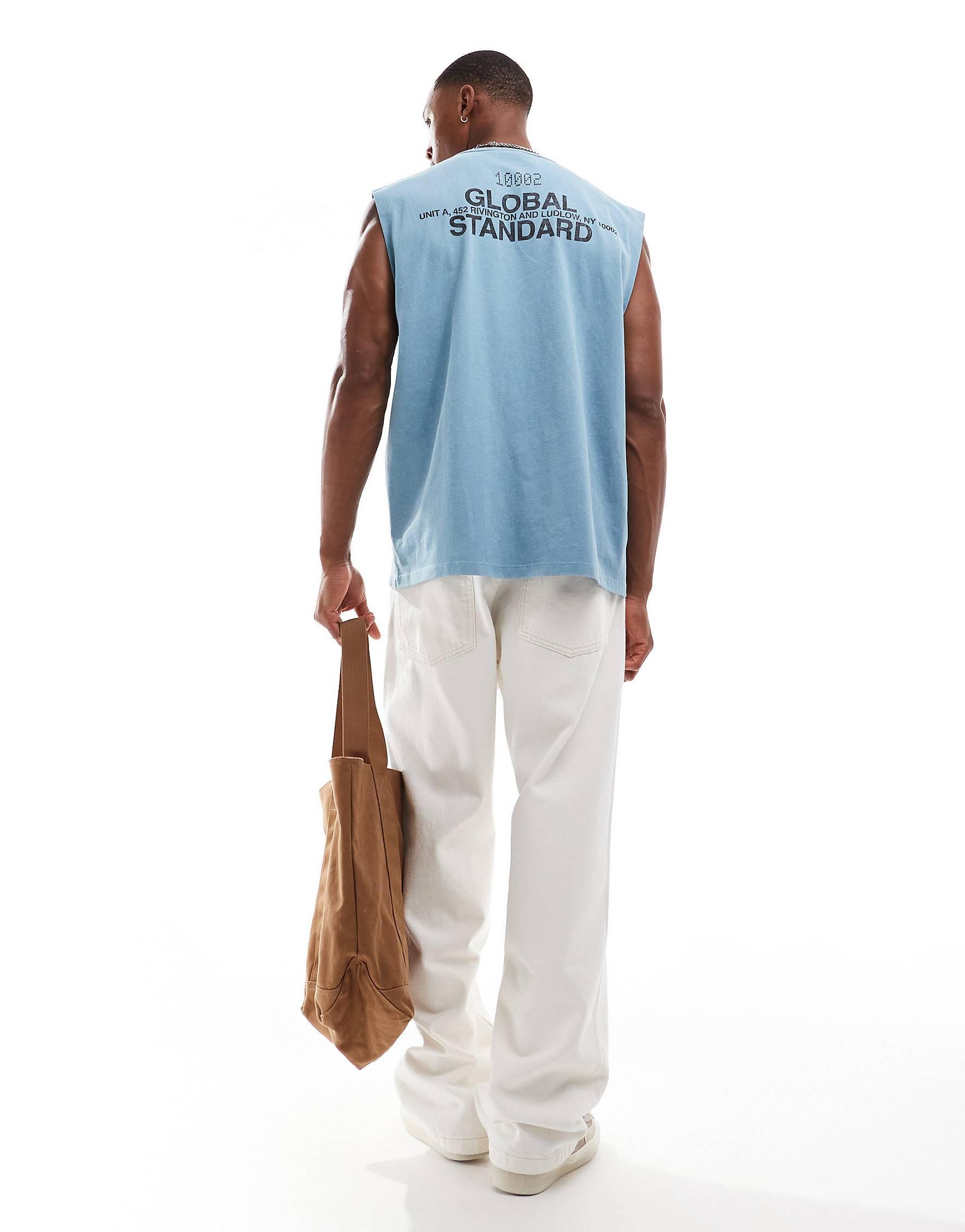 Oversize Vest Mavi
