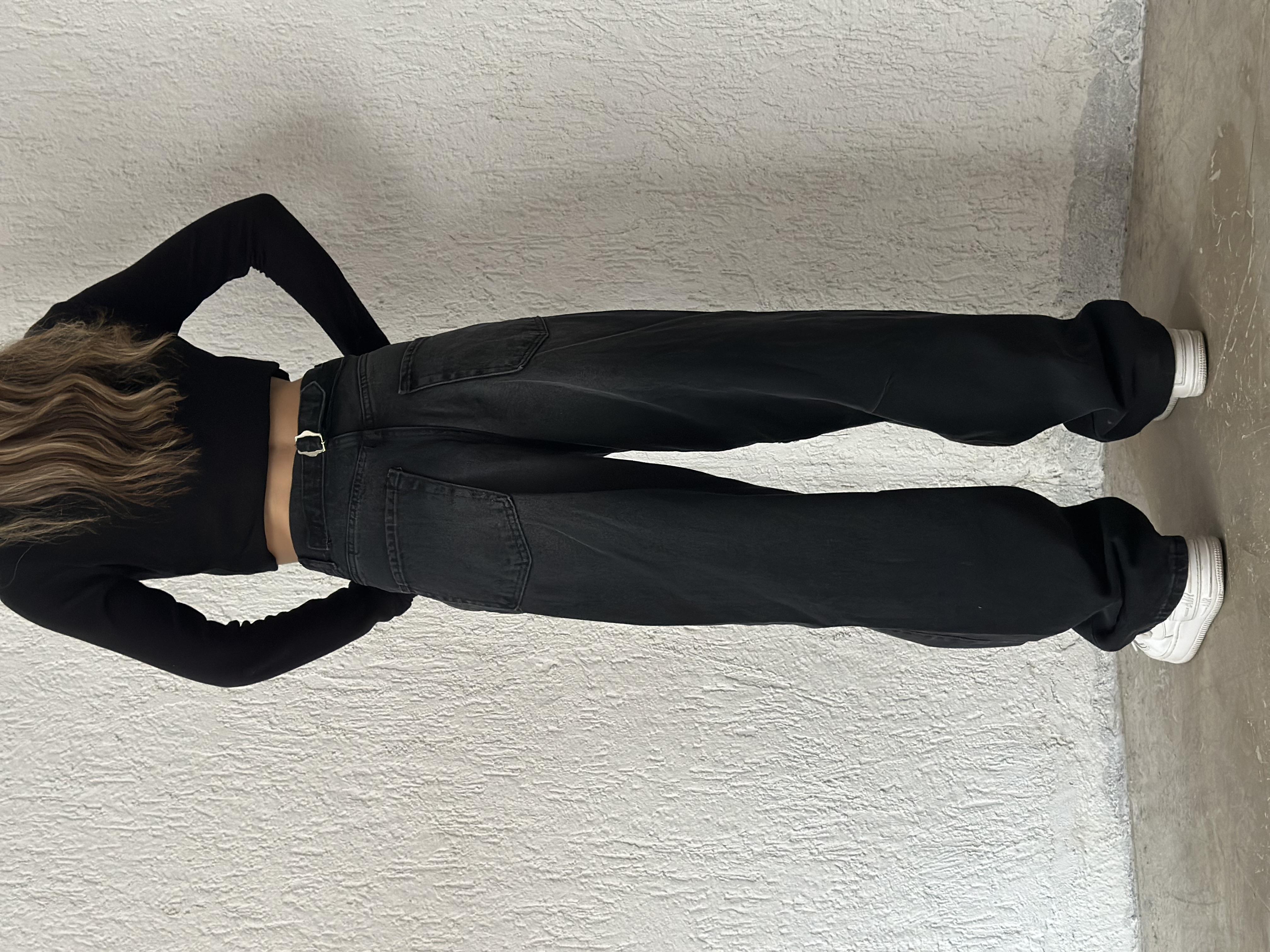 Ayarlanabilir Baggy Jean - Antrasit