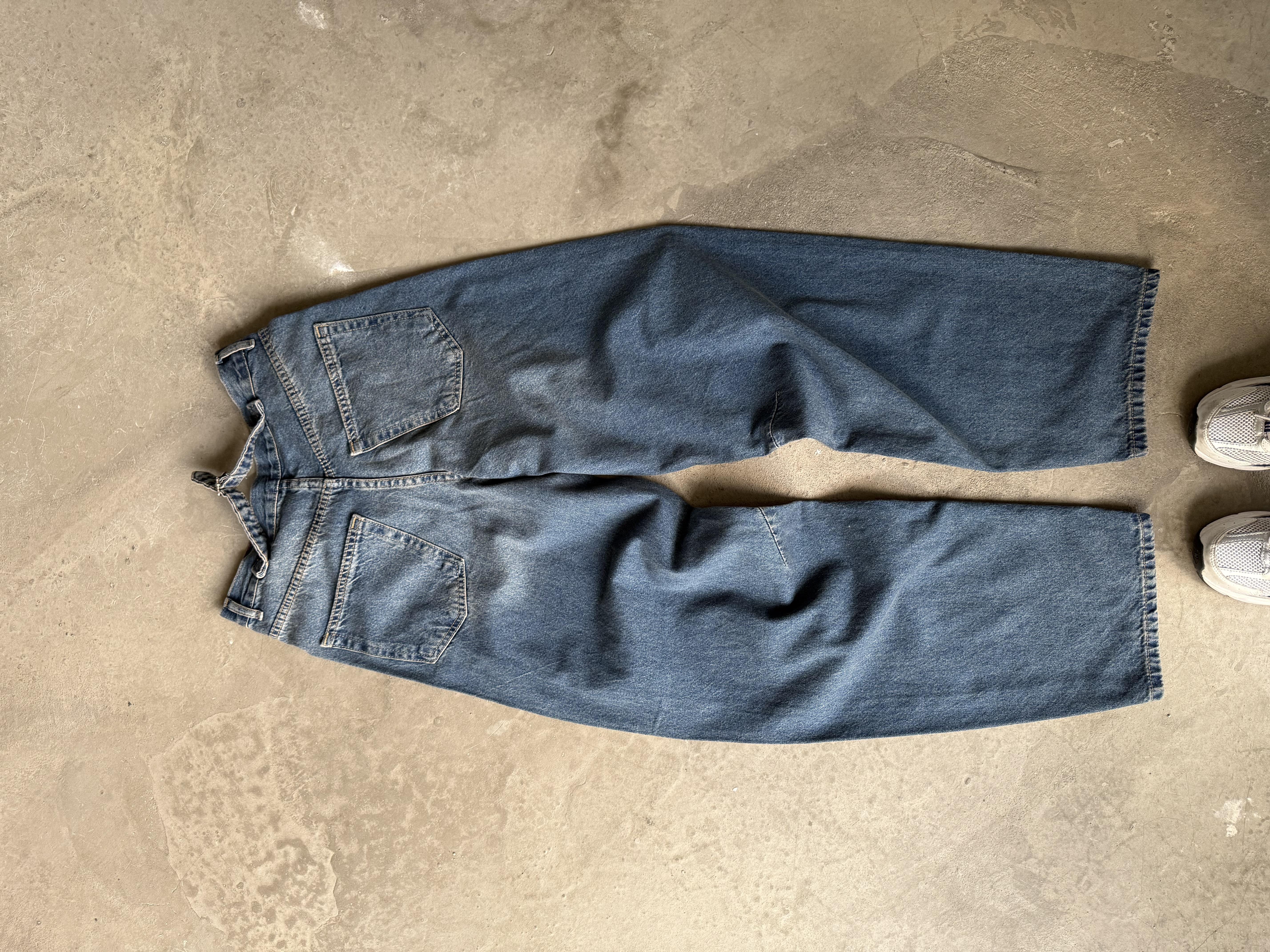 Ayarlanabilir Baggy Jean Mavi