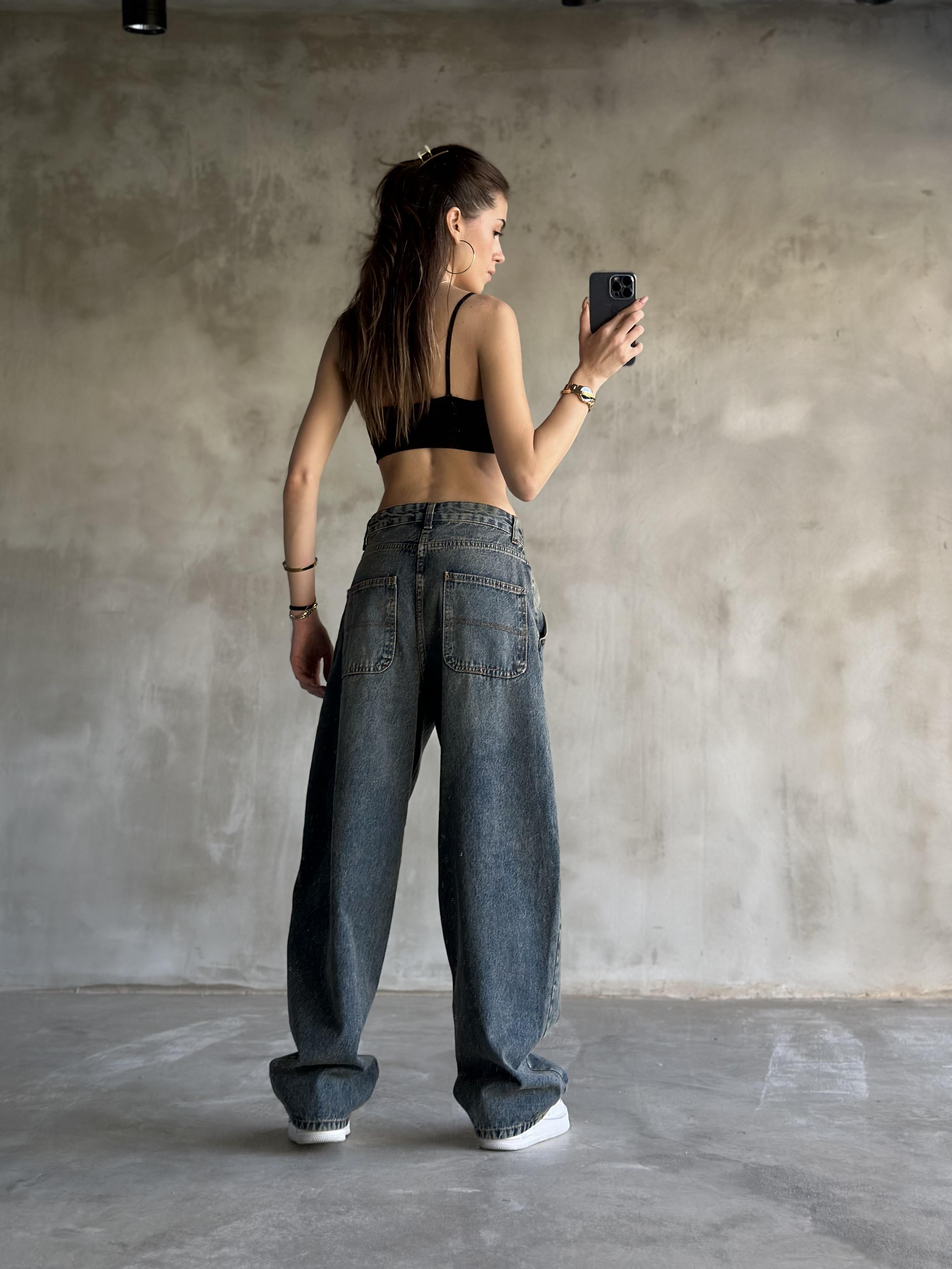 Baggy Balon Jean Tintli