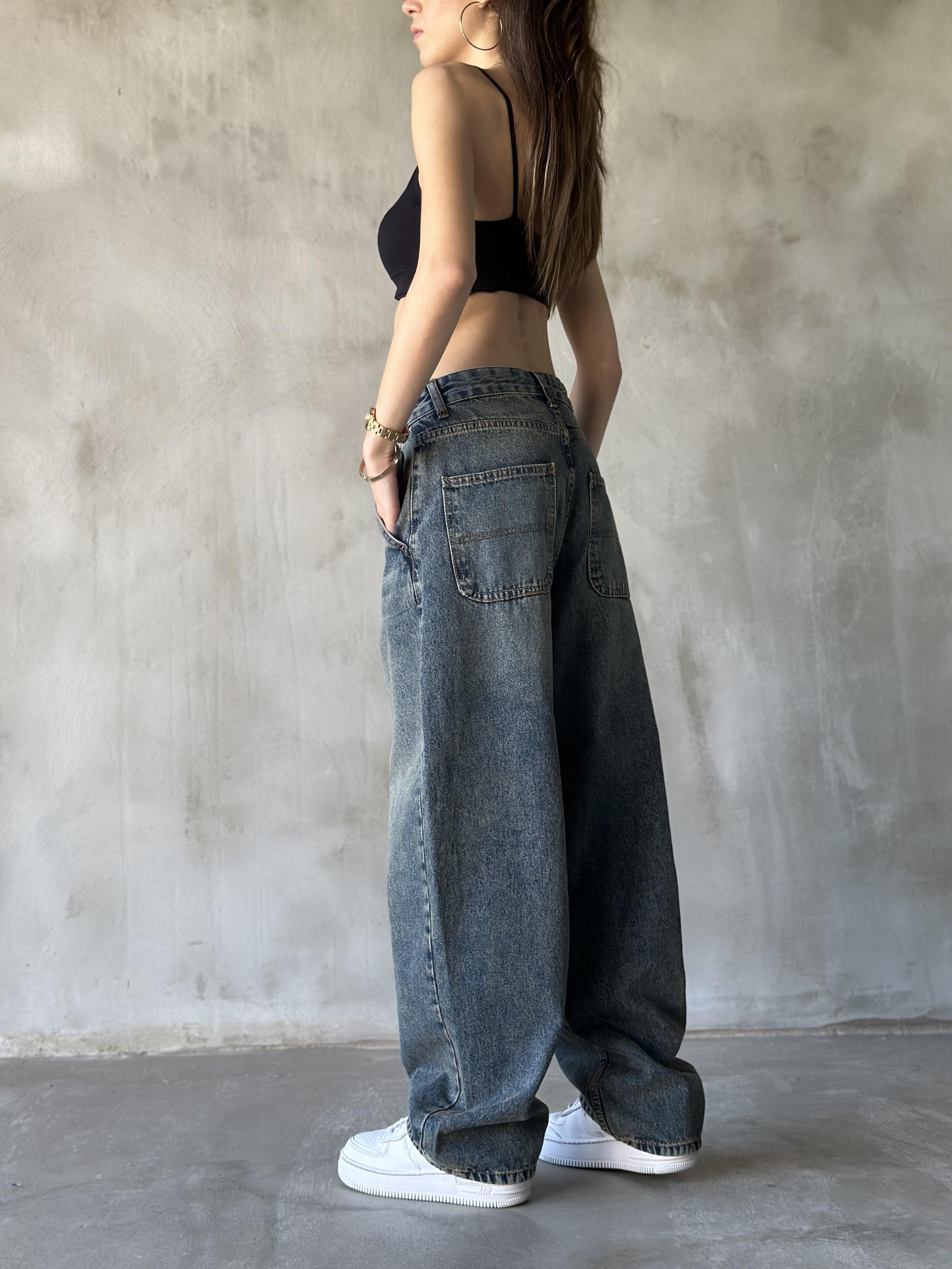 Baggy Balon Jean Tintli