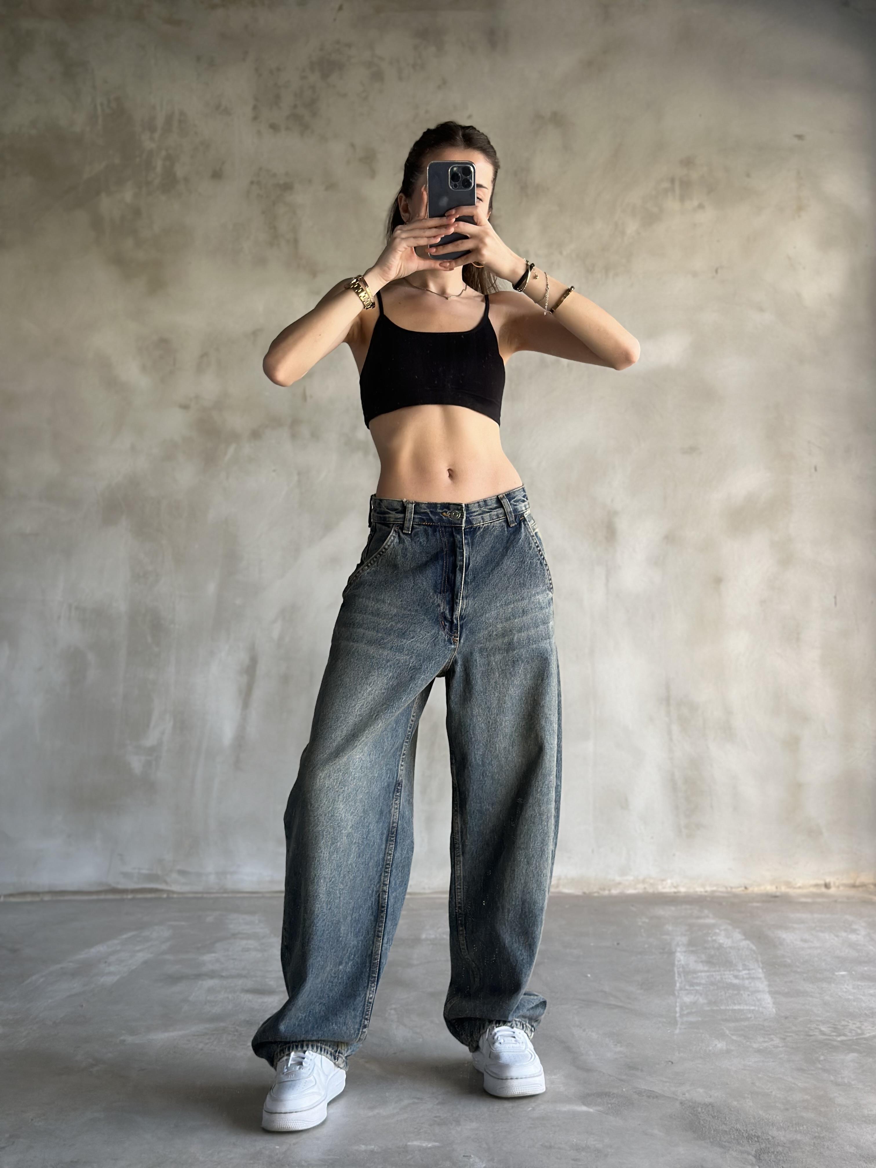 Baggy Balon Jean Tintli