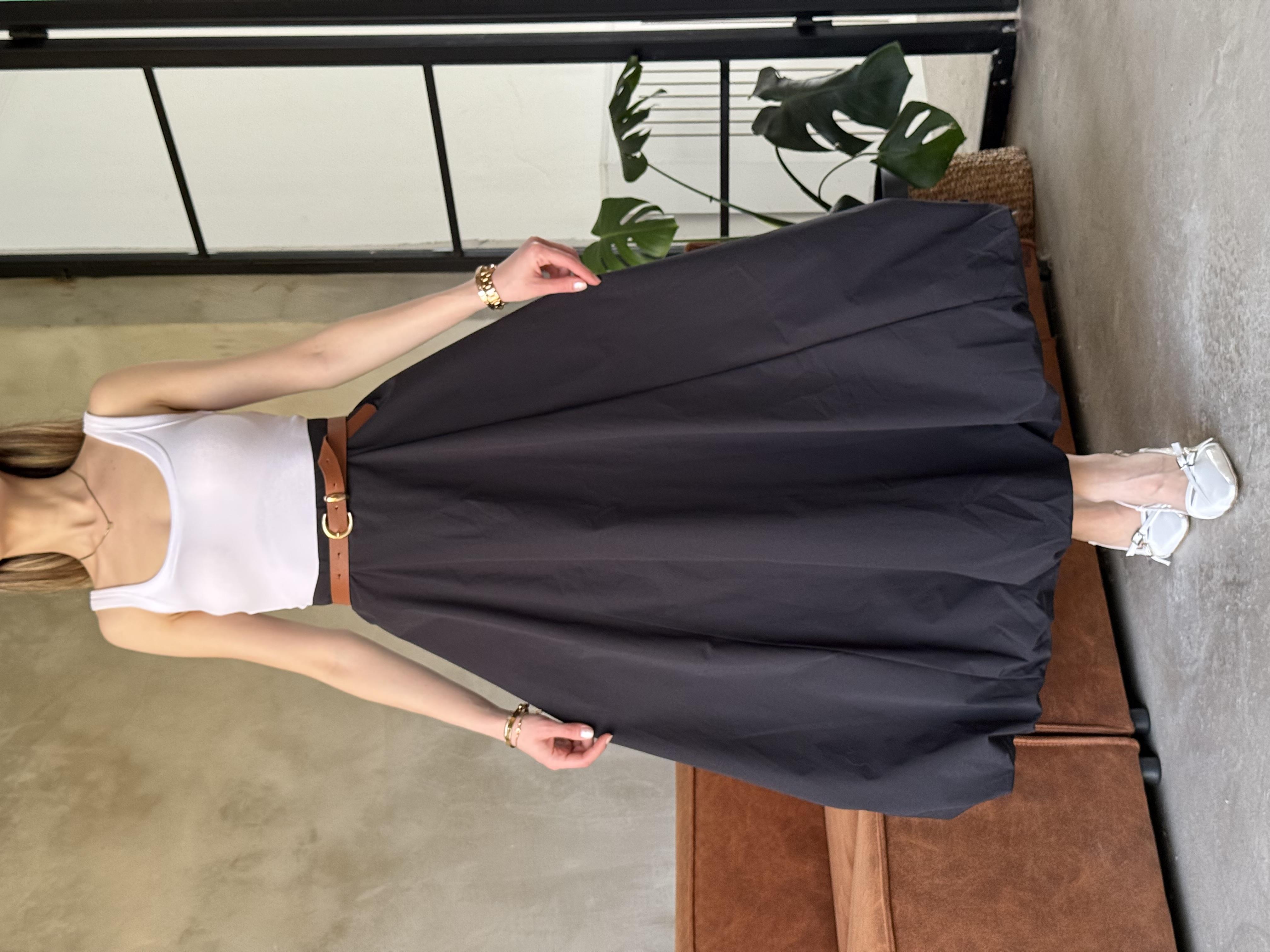 Balon Maxi Etek - Siyah - Dominatrend