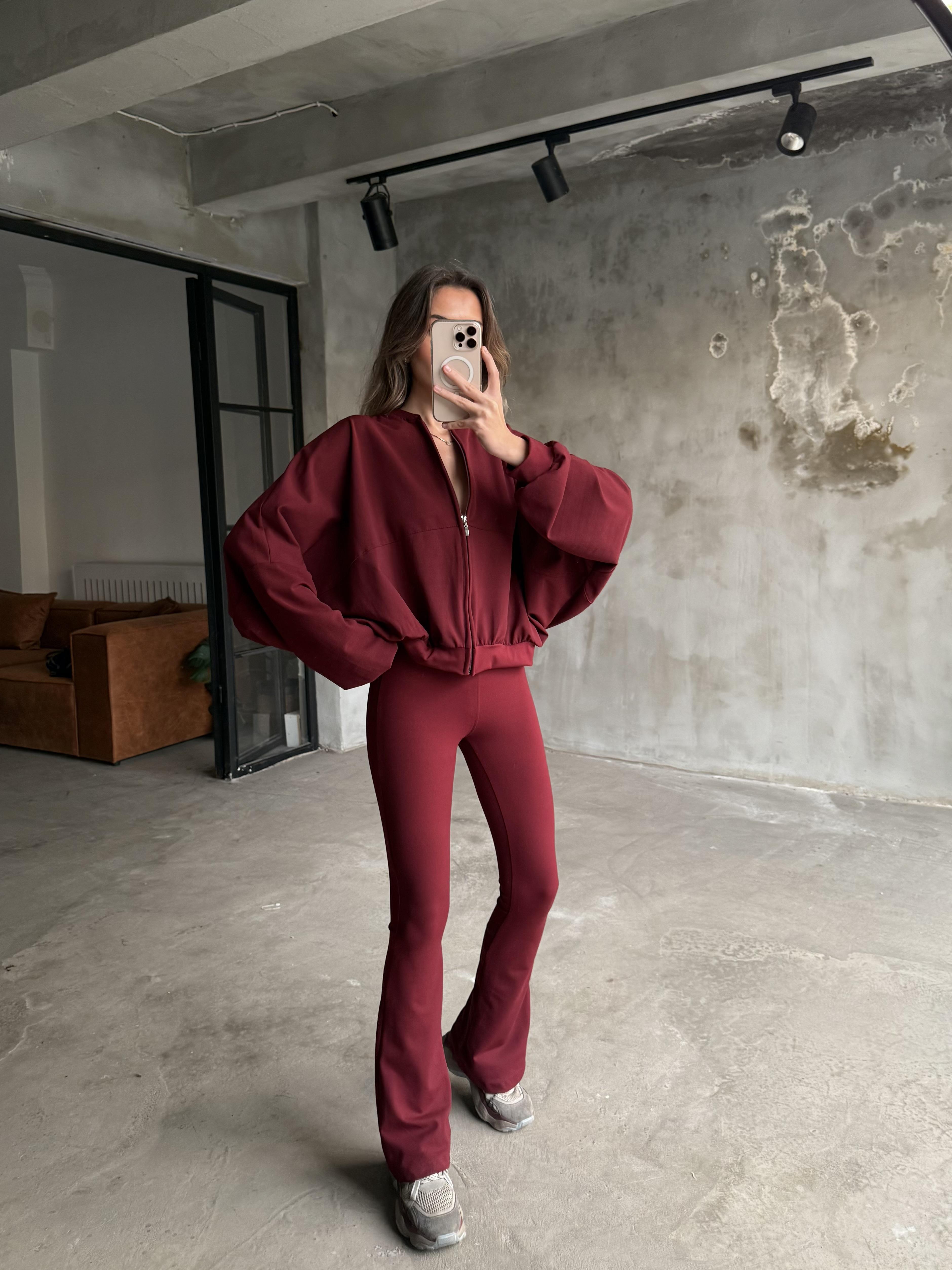 Bordo İspanyol Taytlı Takım