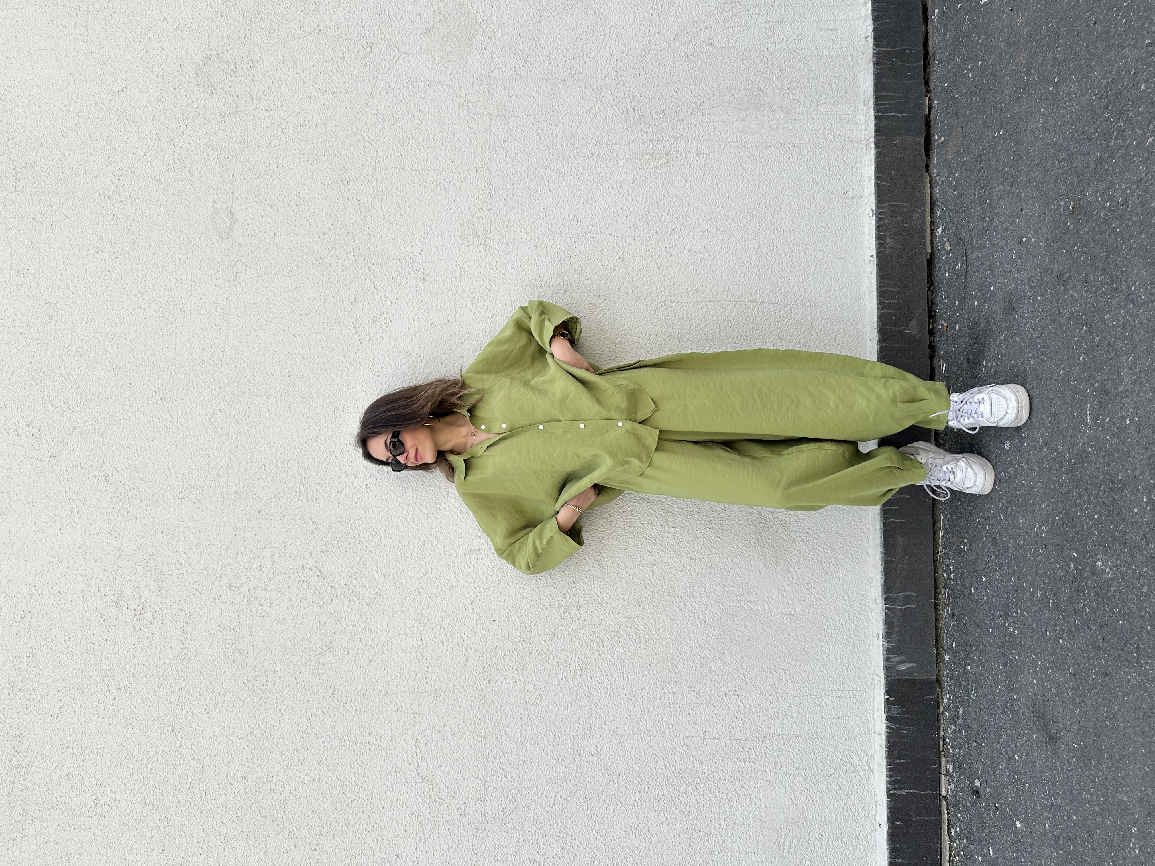 Candy Tensel Oversize Takım - Yeşil