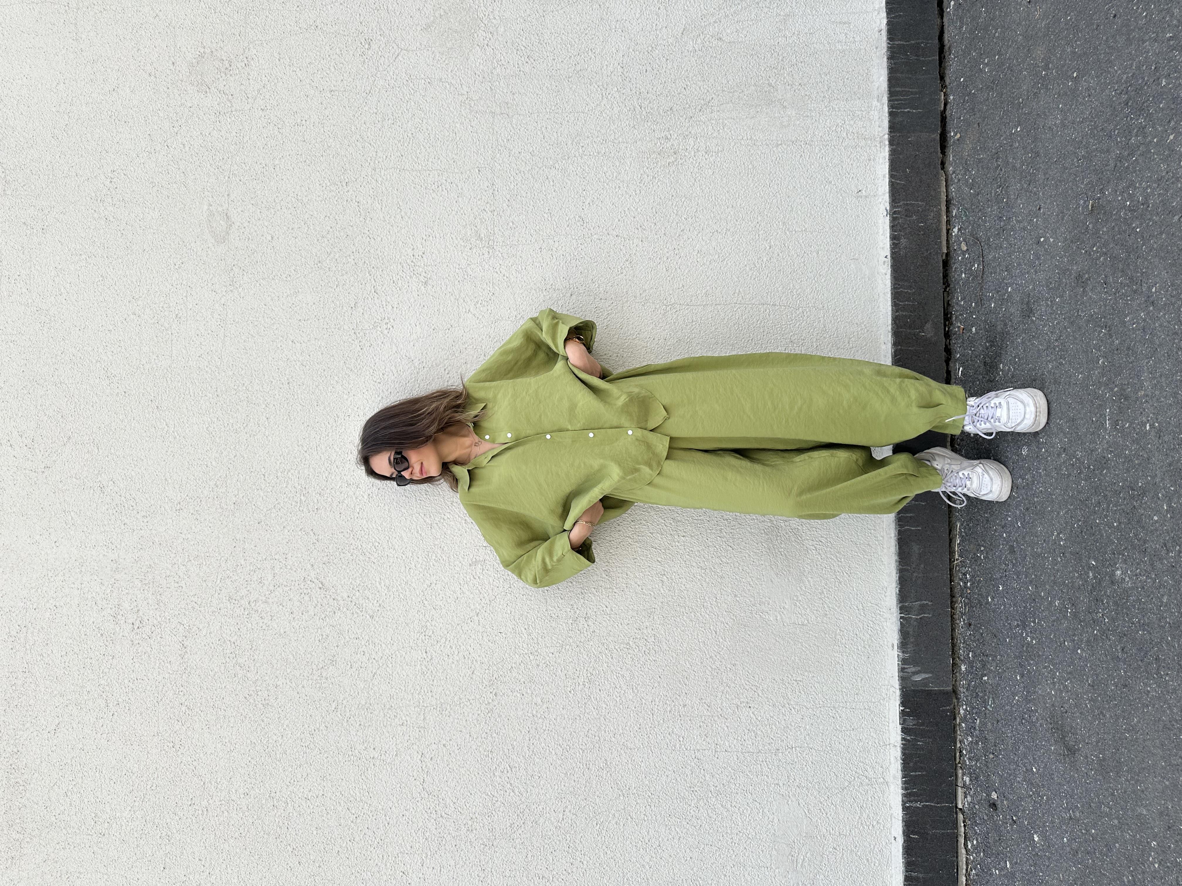 Candy Tensel Oversize Takım - Yeşil