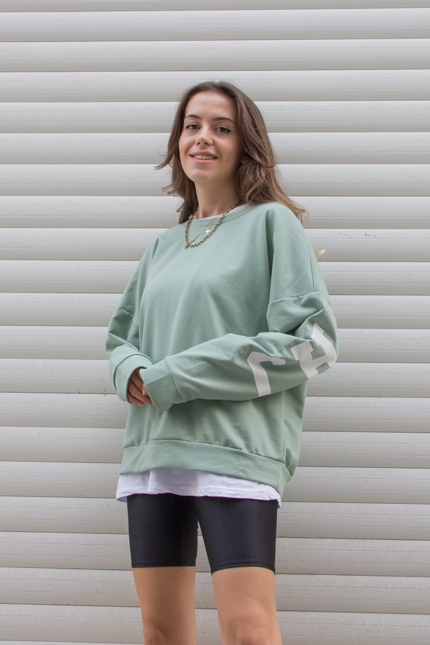 Chicago Sweatshirt - Su Yeşili