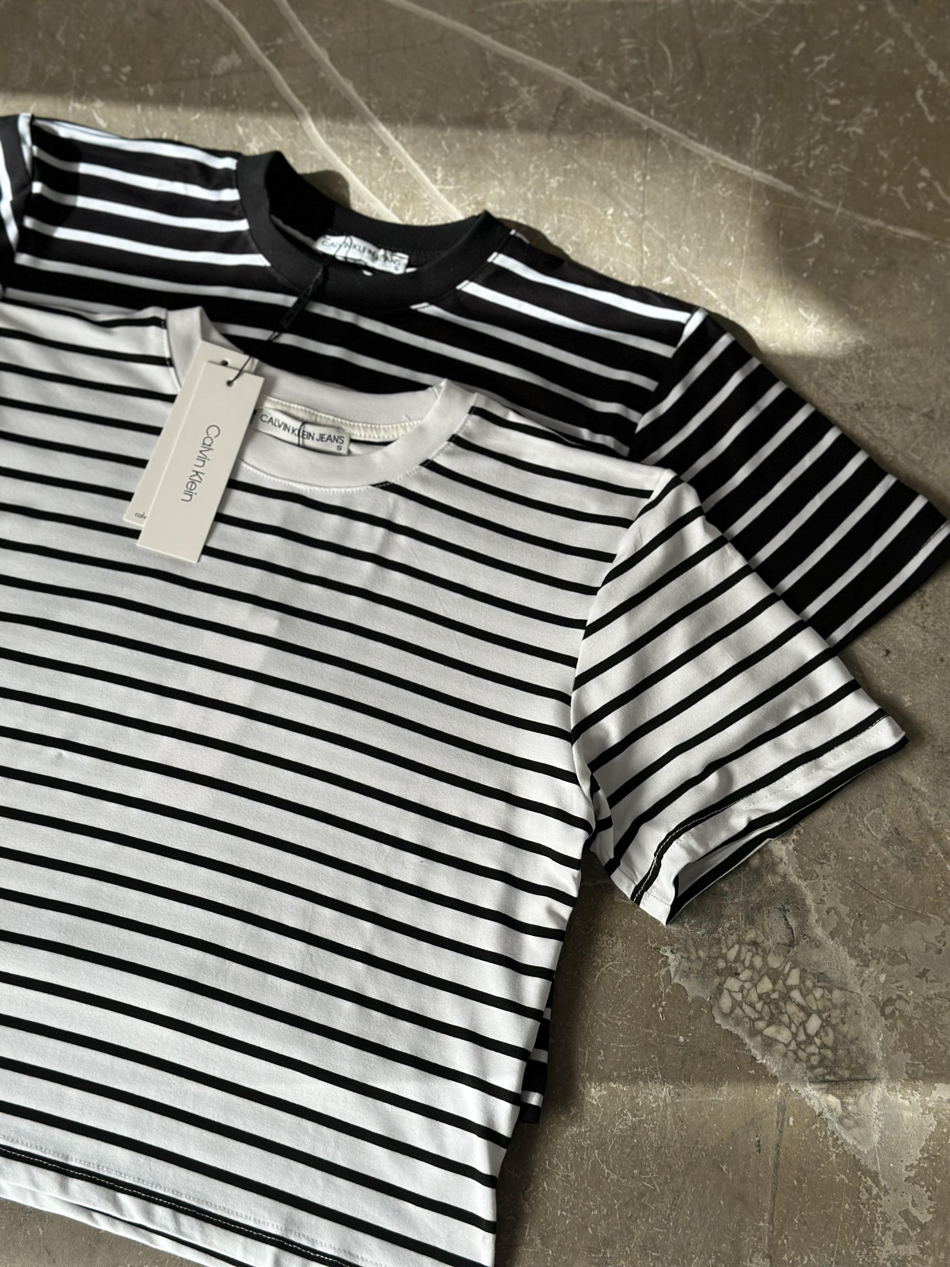 Ck Orj. Çizgili T-shirt