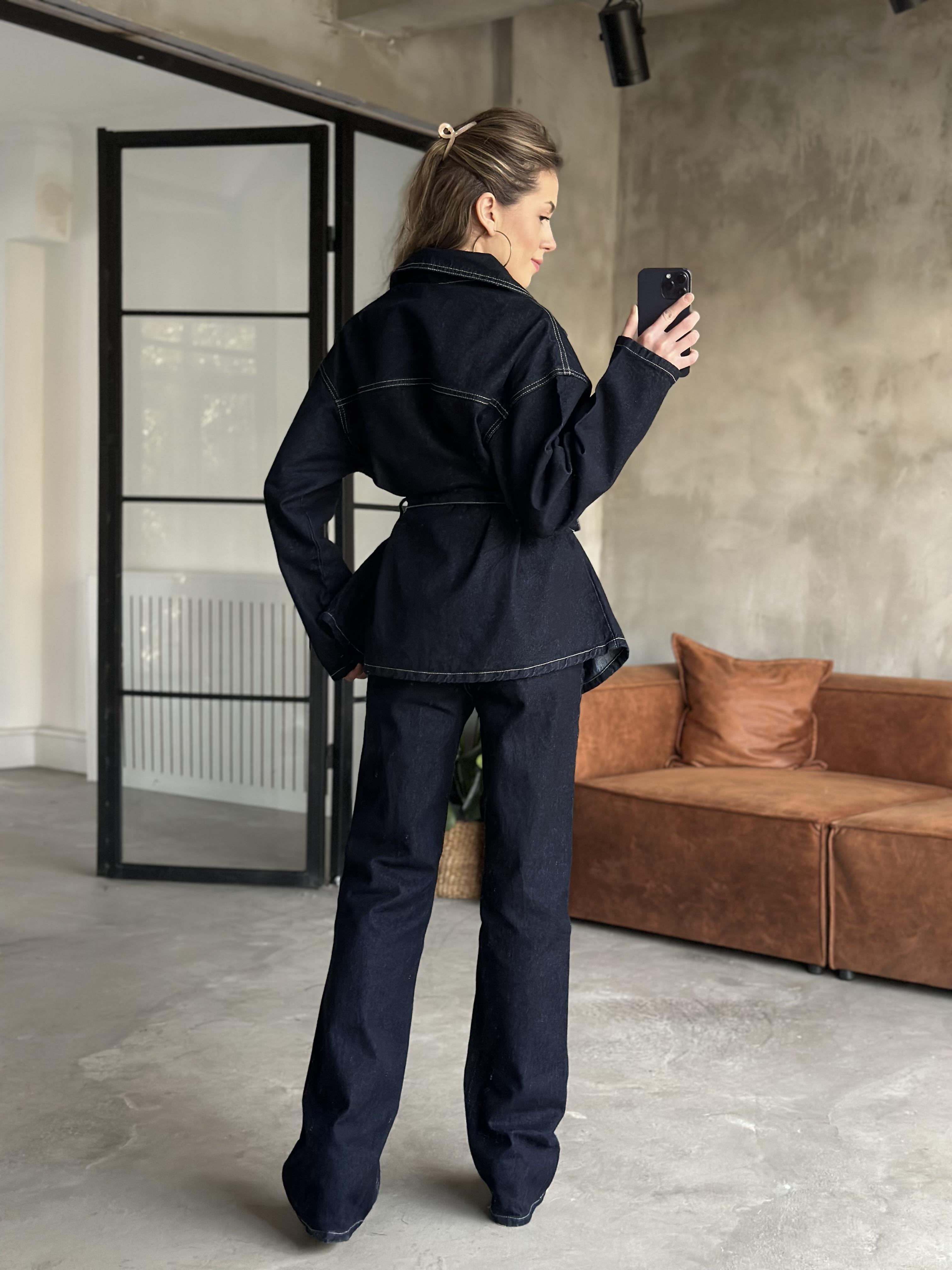 Denim Kot Ceket - Pantolon Takım
