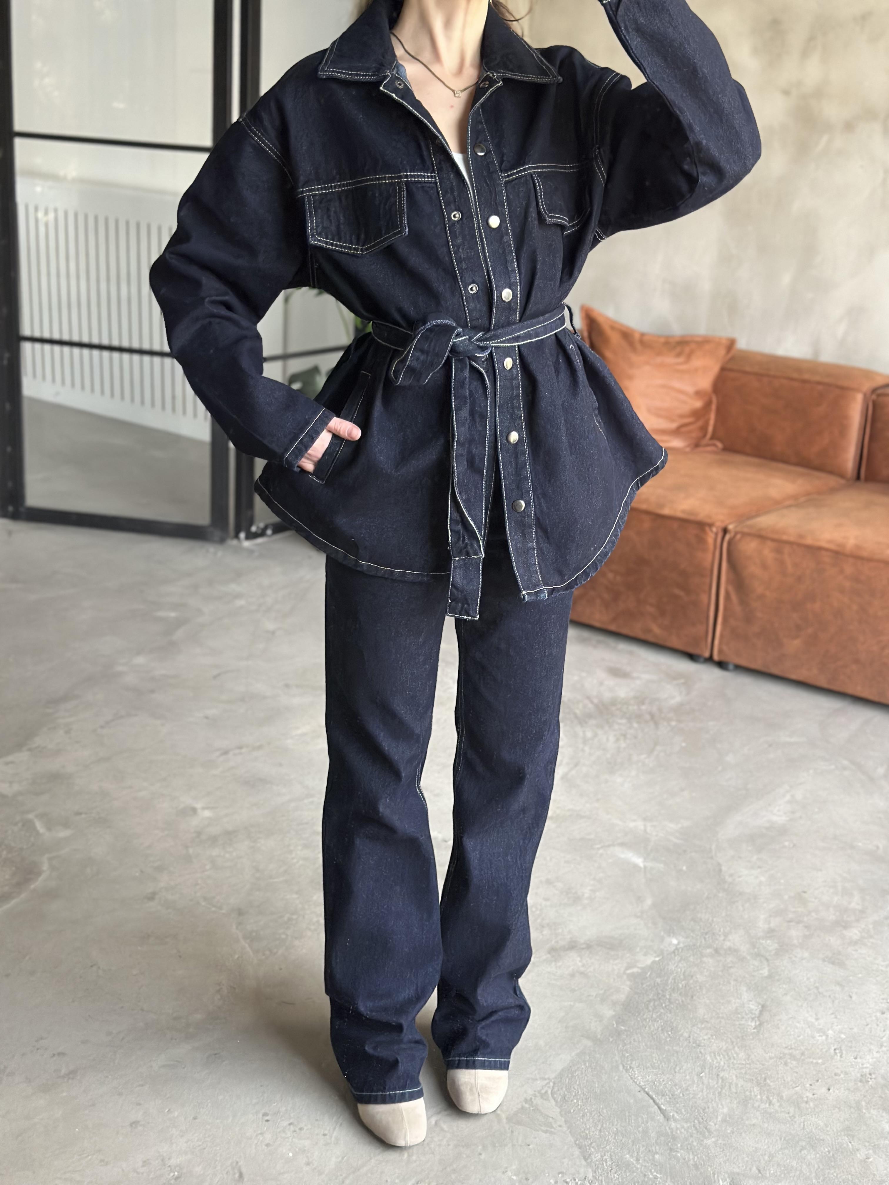 Denim Kot Ceket - Pantolon Takım