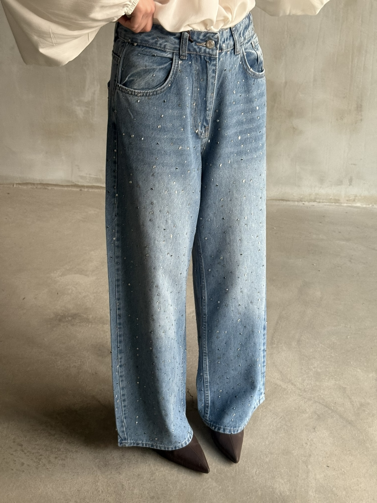 Full Taşlı Baggy Jean