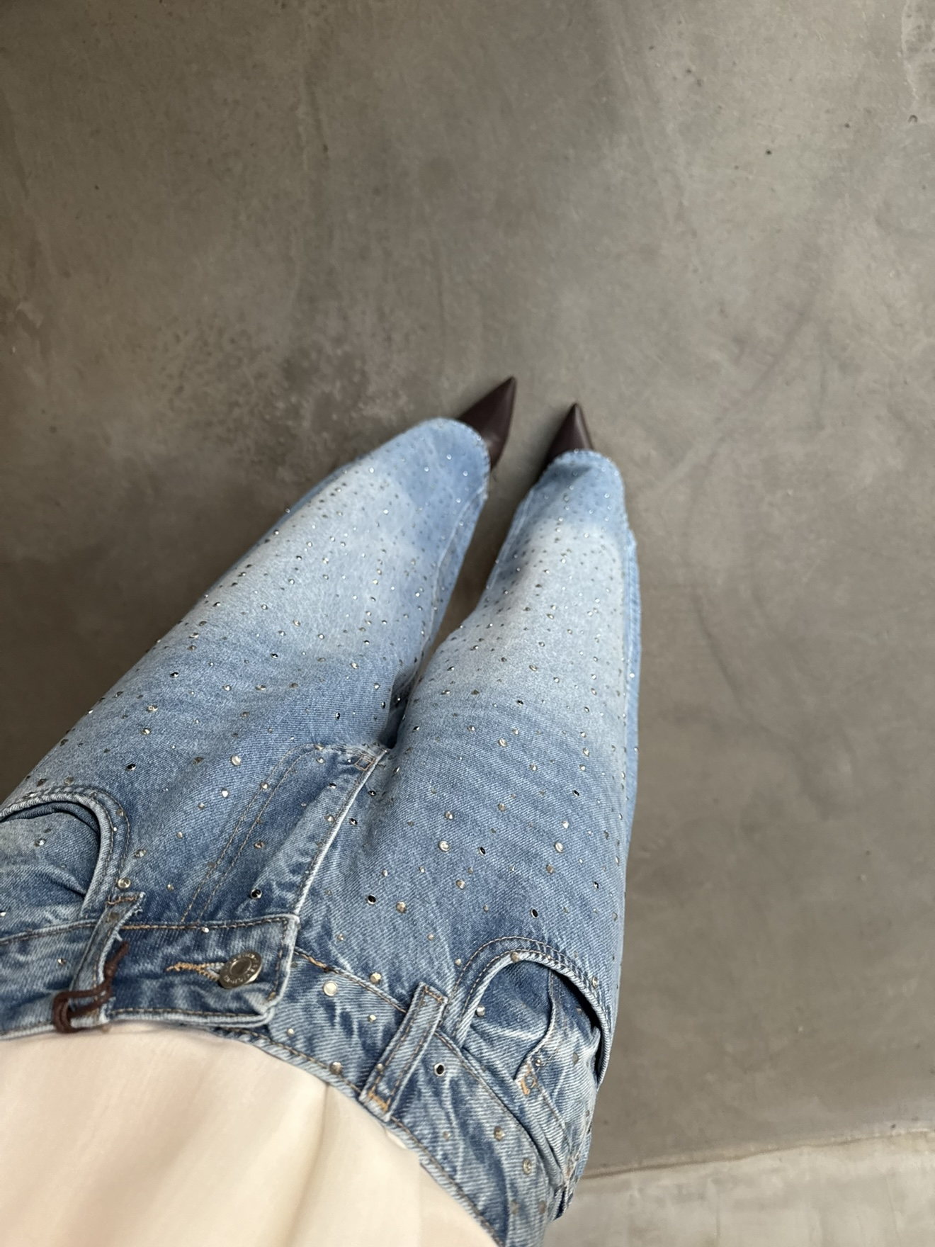 Full Taşlı Baggy Jean