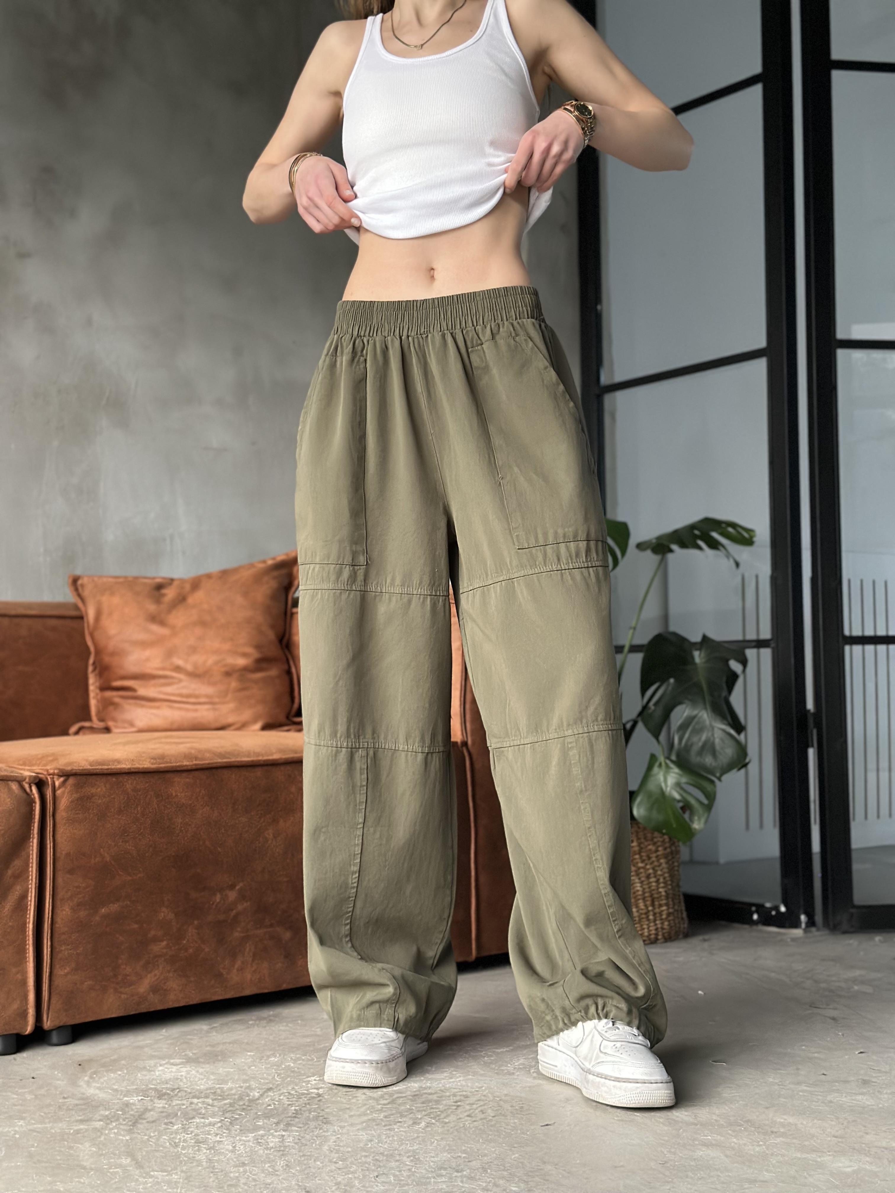 Gabardin Ayarlanabilir Paça Pantolon - Haki