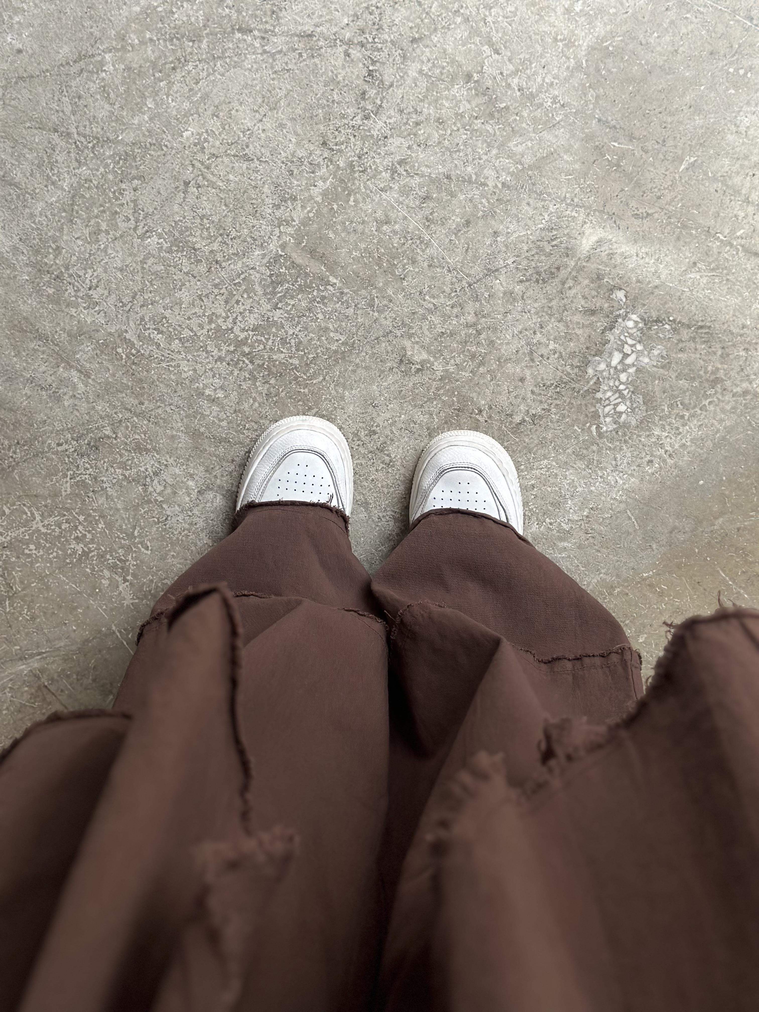 Gabardin Kimono Pantolon İkili Takım - Kahverengi