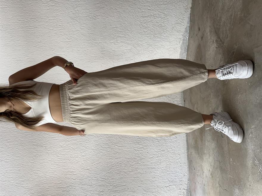 Gabardin Şalvar Pantolon - Bej