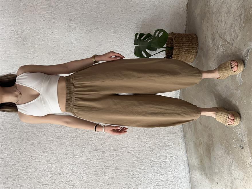 Gabardin Şalvar Pantolon - Camel