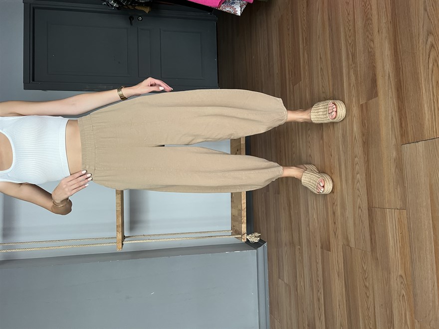 Gabardin Şalvar Pantolon - Camel