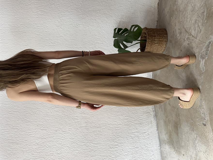 Gabardin Şalvar Pantolon - Camel
