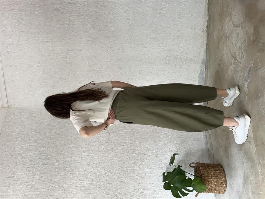 gabardin Şalvar Pantolon - Haki