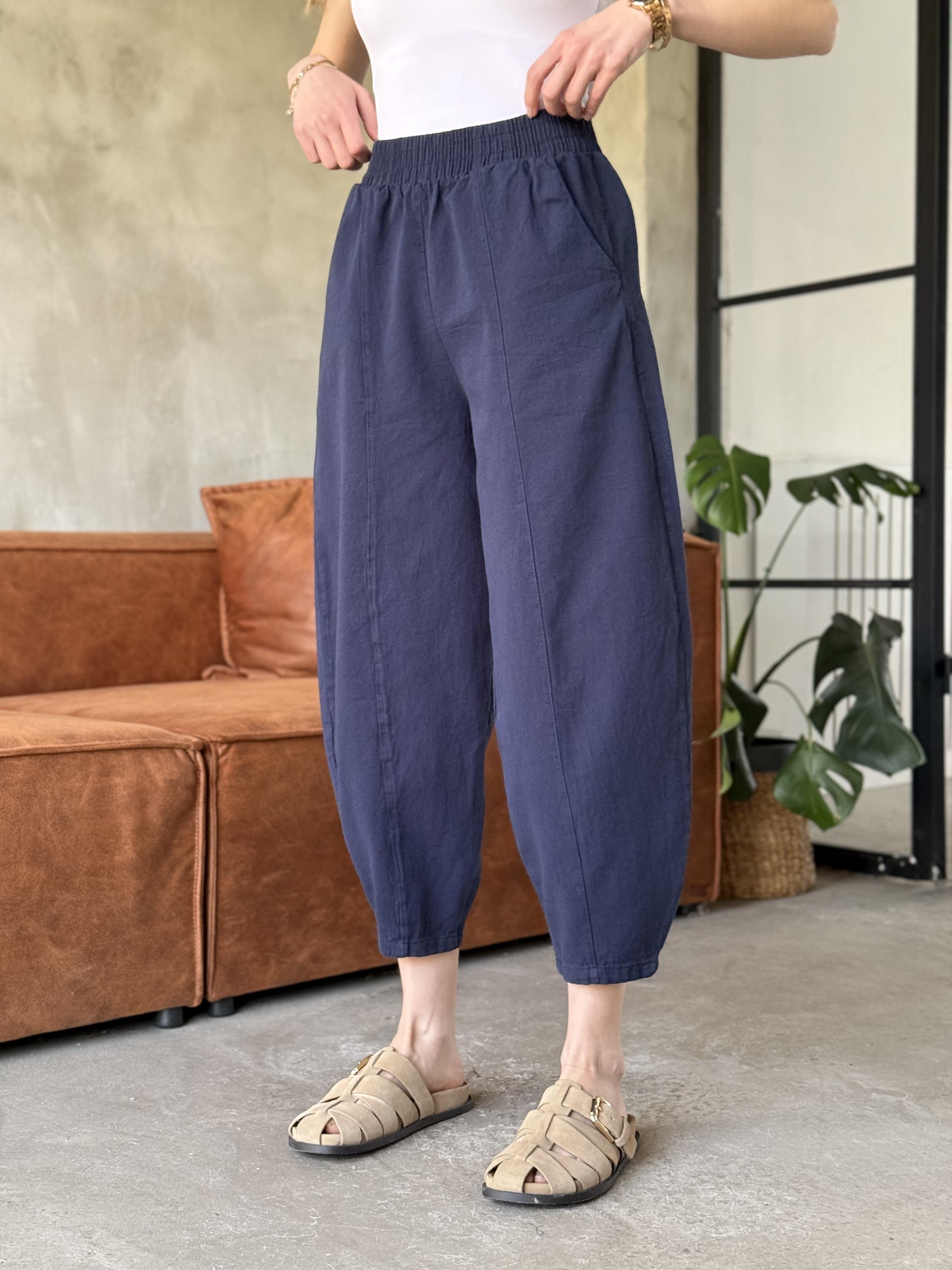 Gabardin Şalvar Pantolon - Lacivert