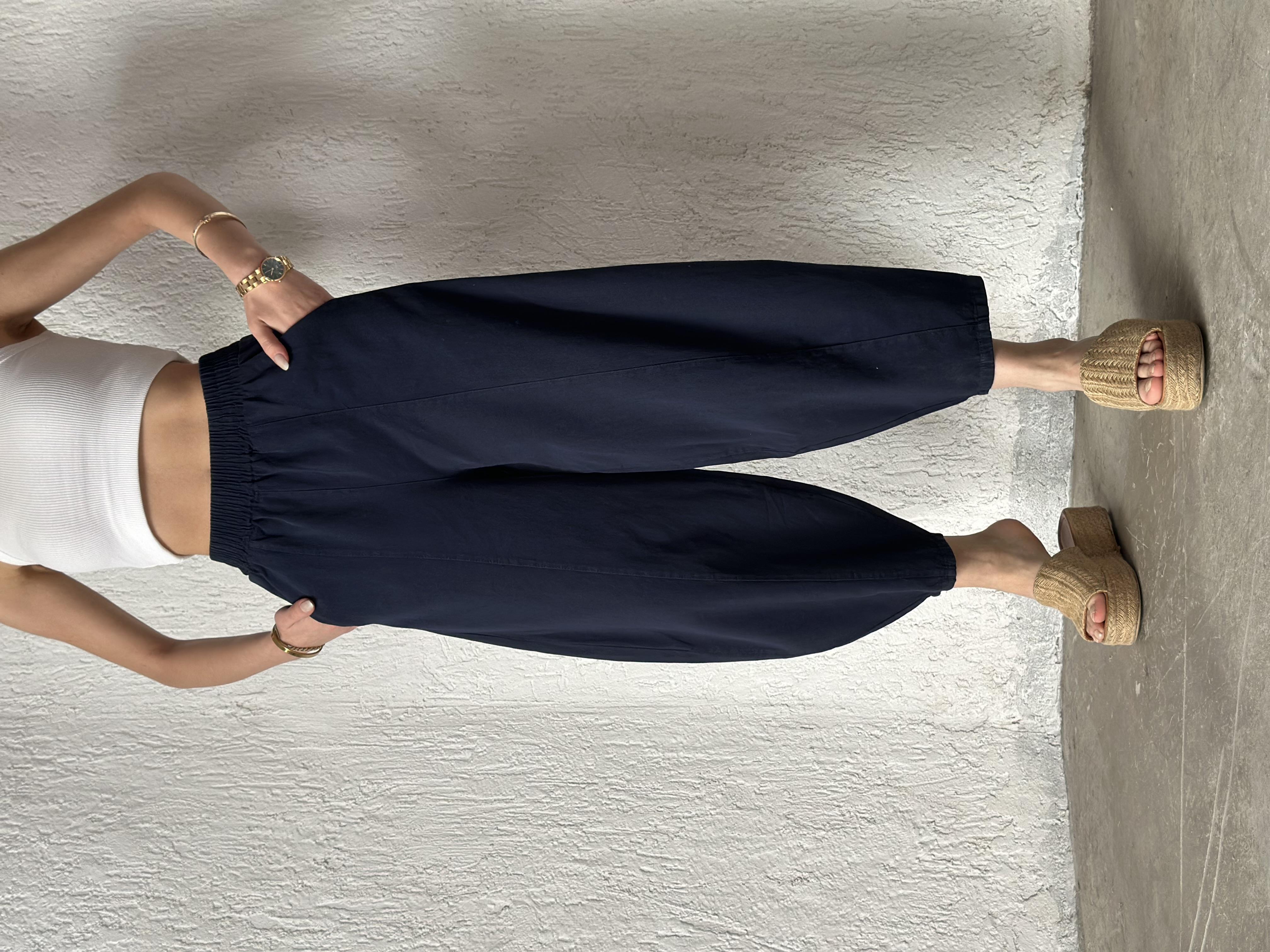 Gabardin Şalvar Pantolon - Lacivert