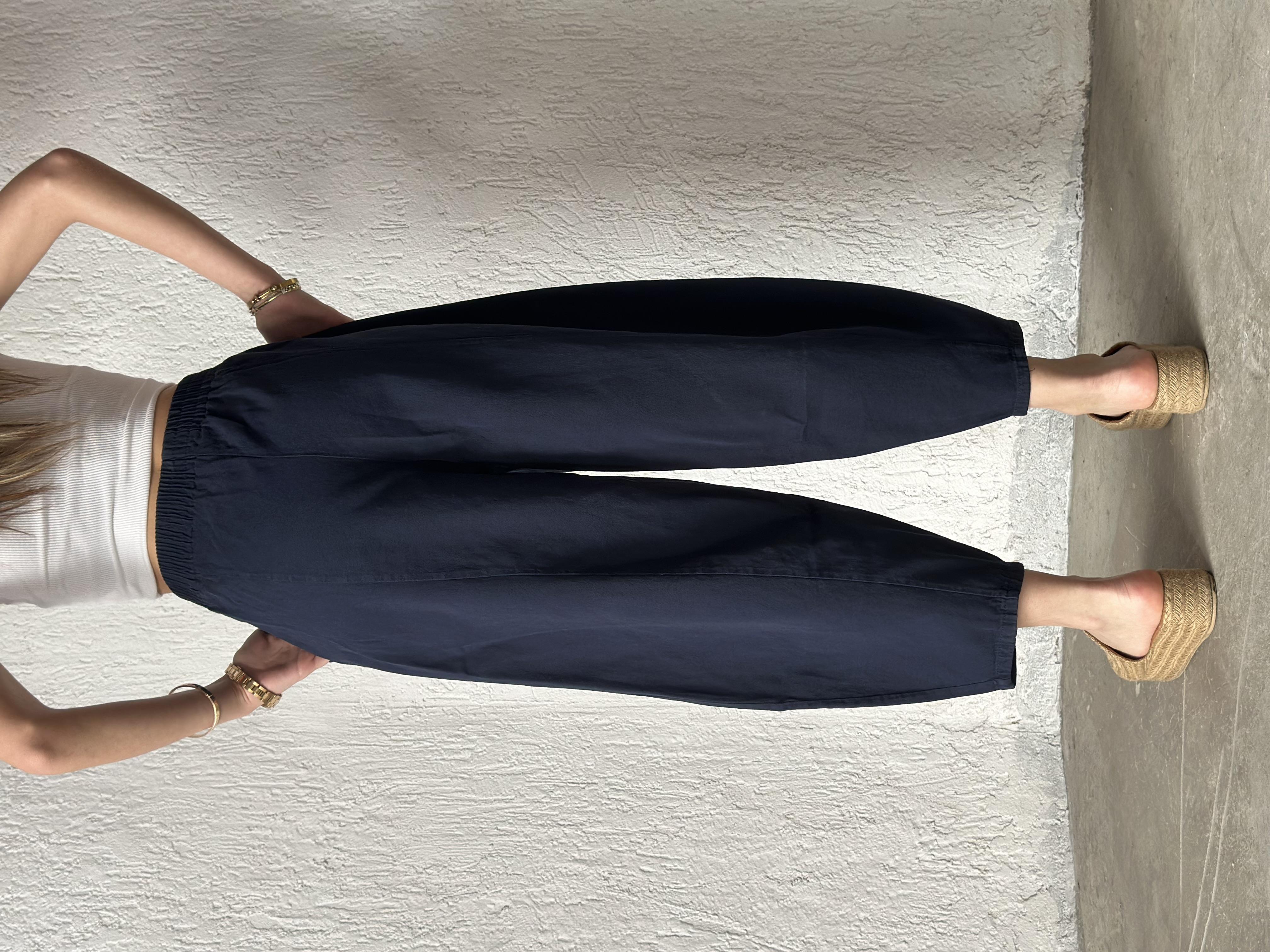 Gabardin Şalvar Pantolon - Lacivert