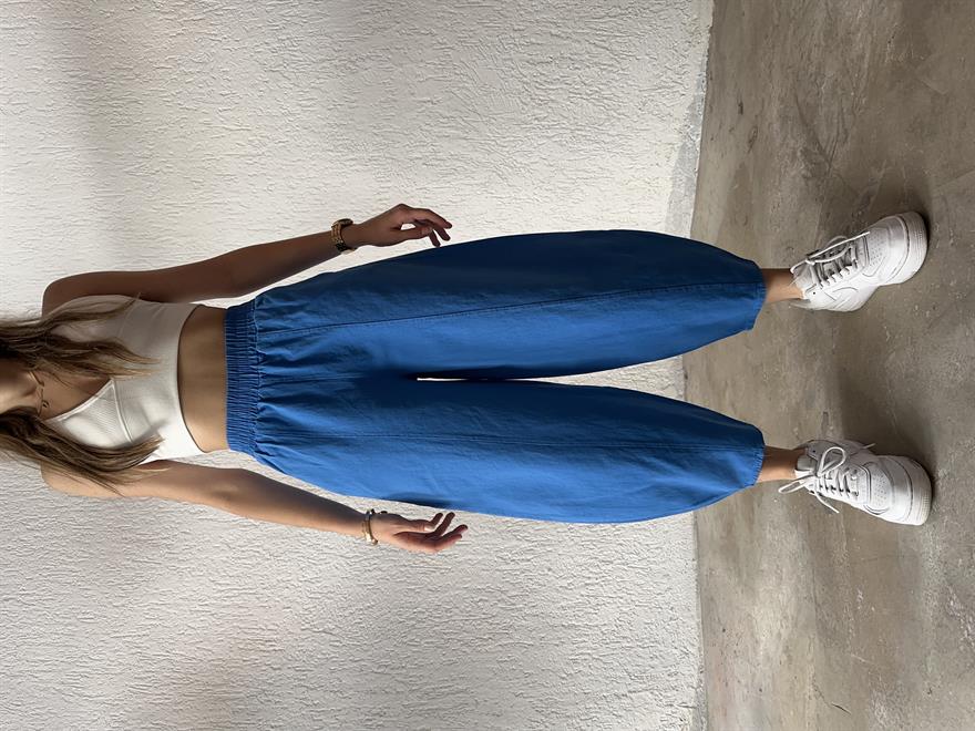 Gabardin Şalvar Pantolon - Mavi