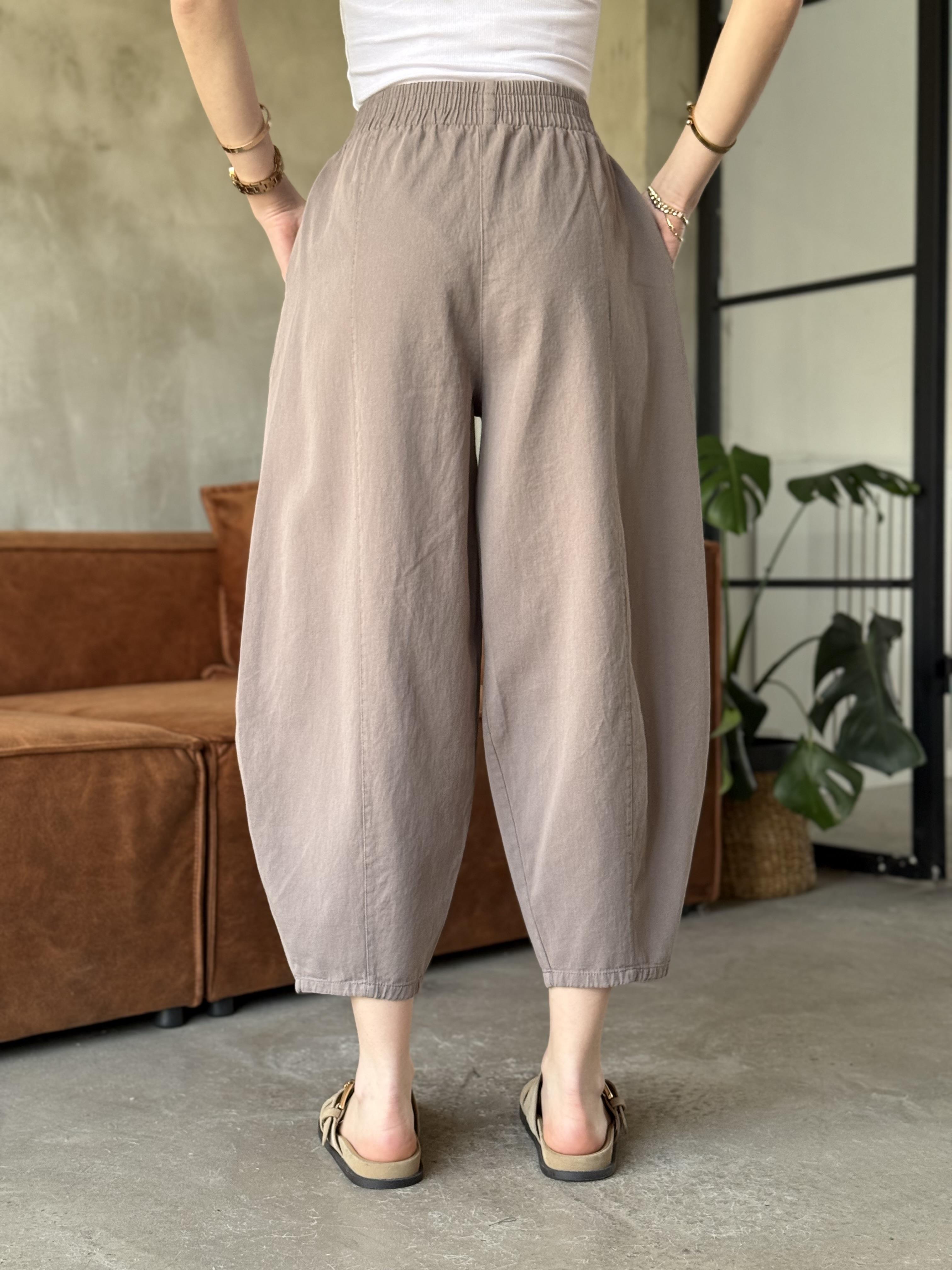 Gabardin Şalvar Pantolon - Vizon