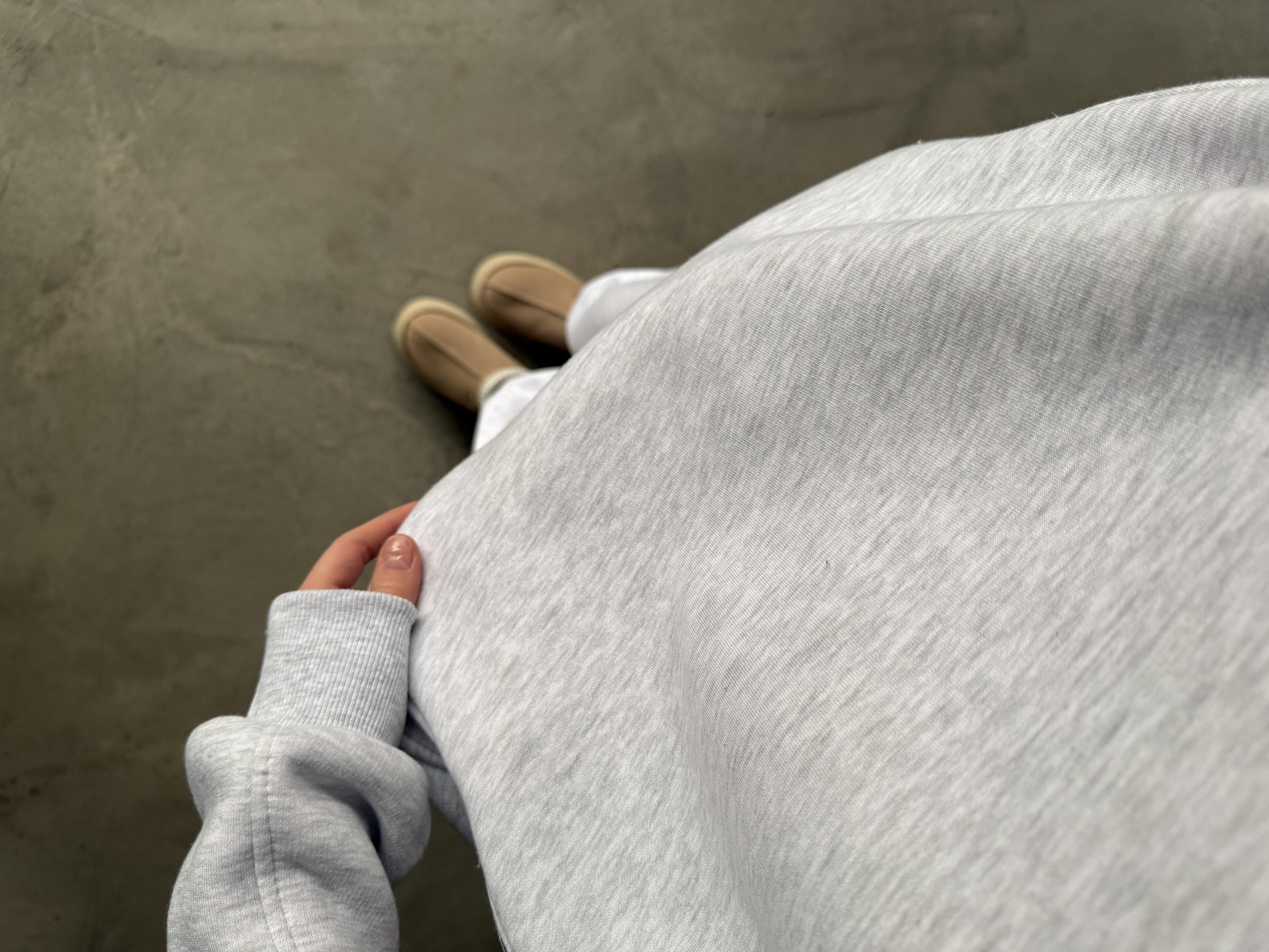 Gri Unisex Base Sıde Oversize Eşofman Takım