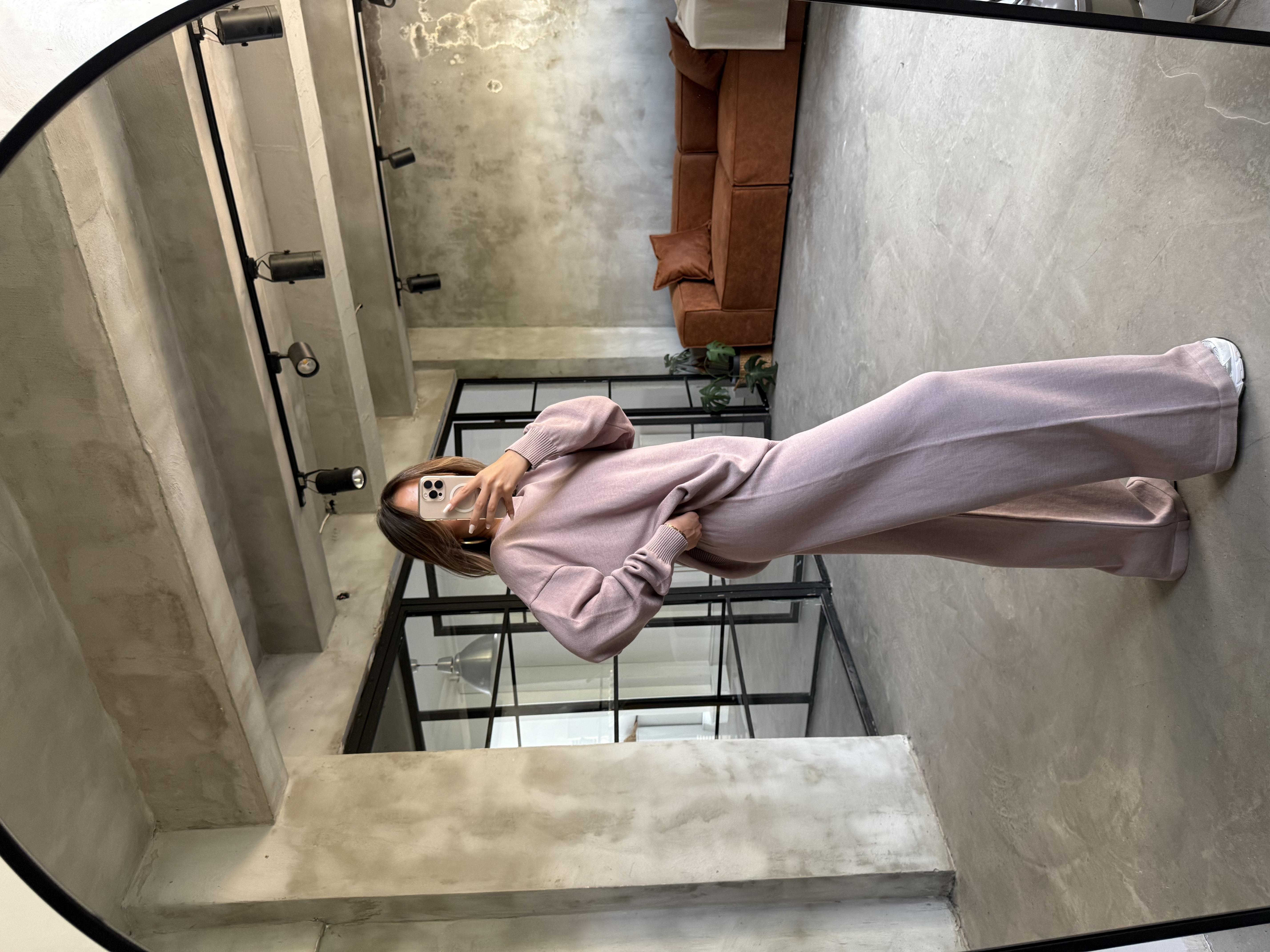 Gül Kurusu Basic Oversize Triko Takım