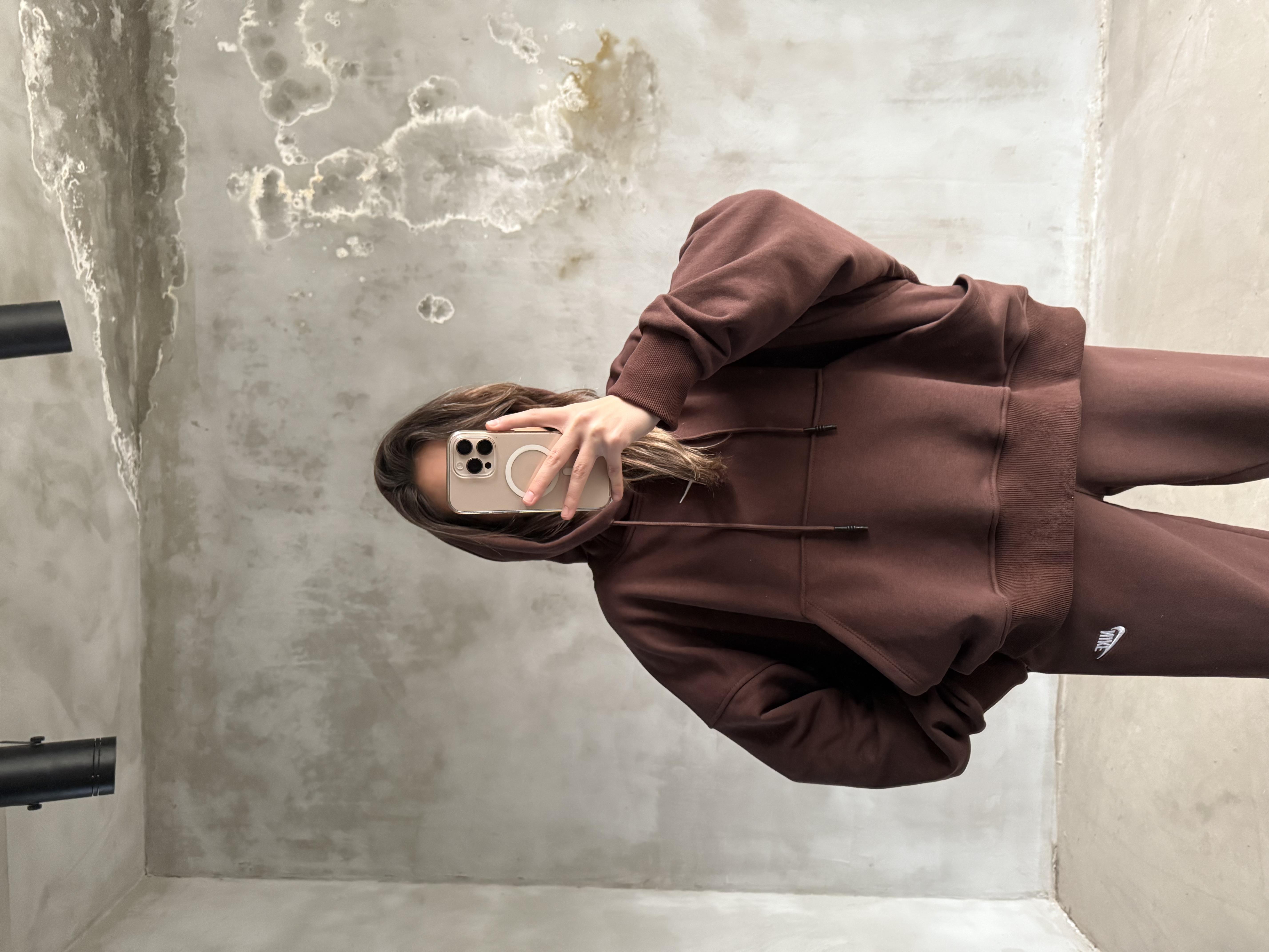 Kahve Nakışlı Oversize Eşofman Takımı