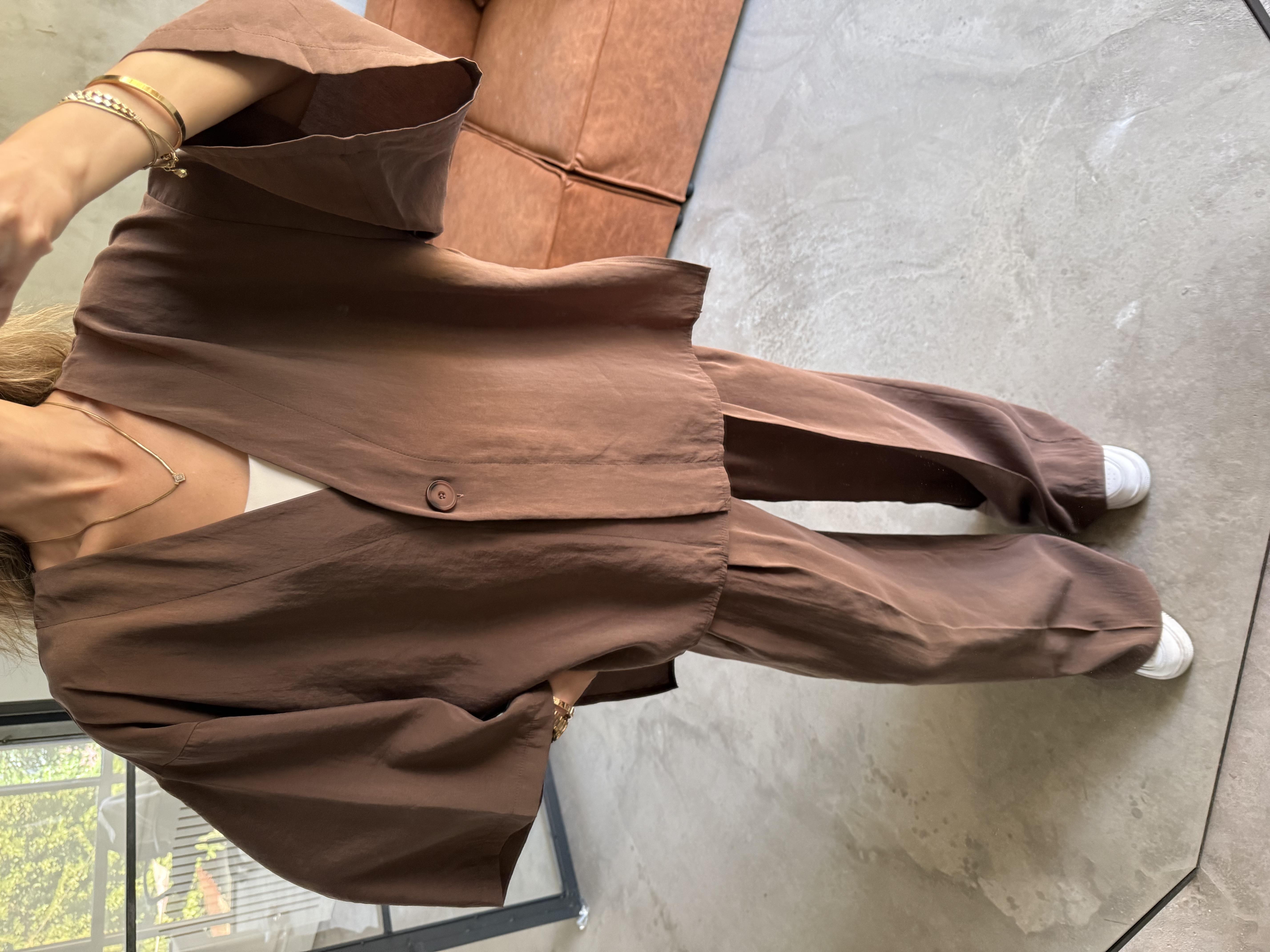 Kahverengi Premium Tensel Oversize Takım