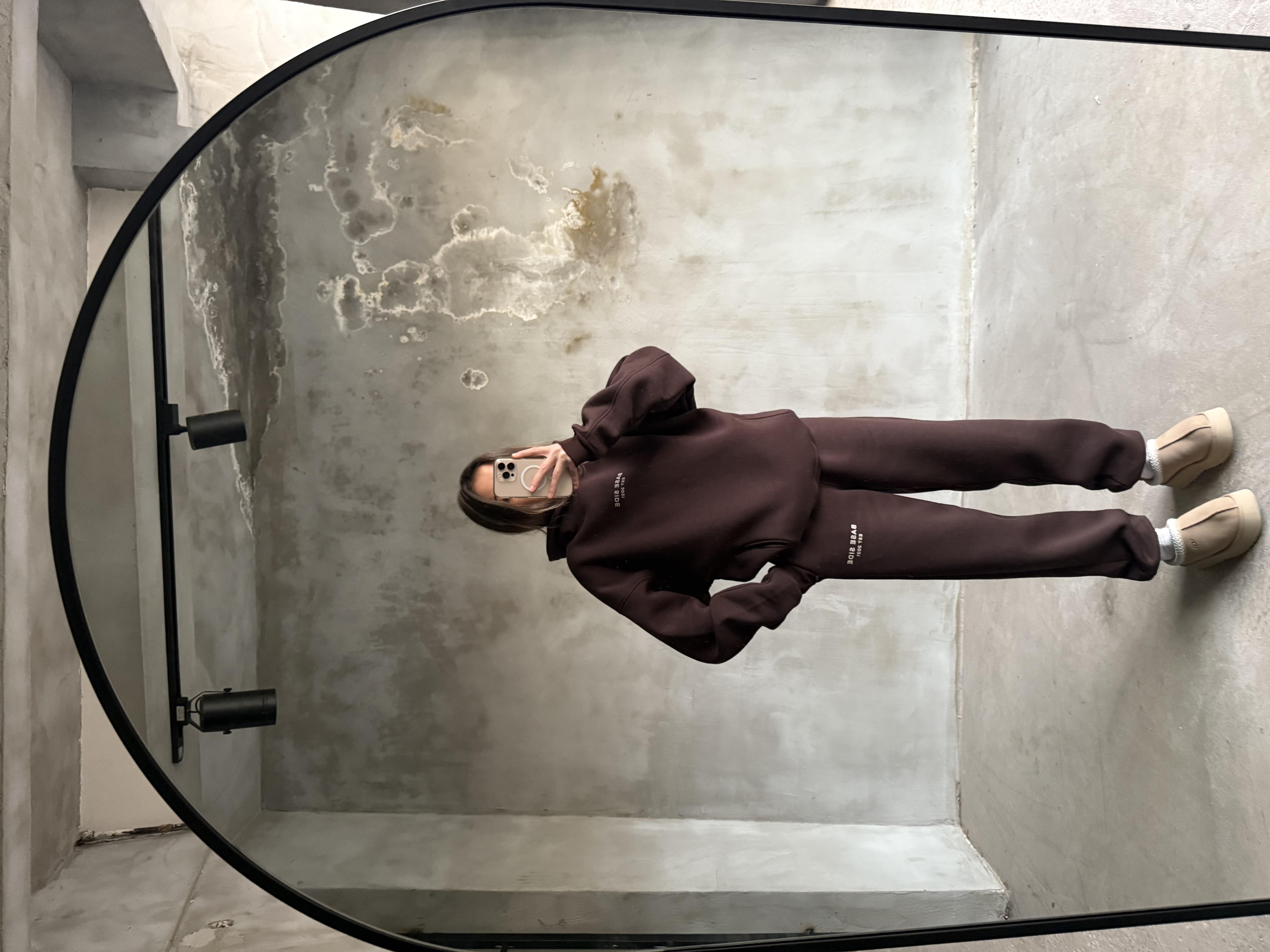 Kahverengi Unisex Base Sıde Oversize Eşofman Takımı