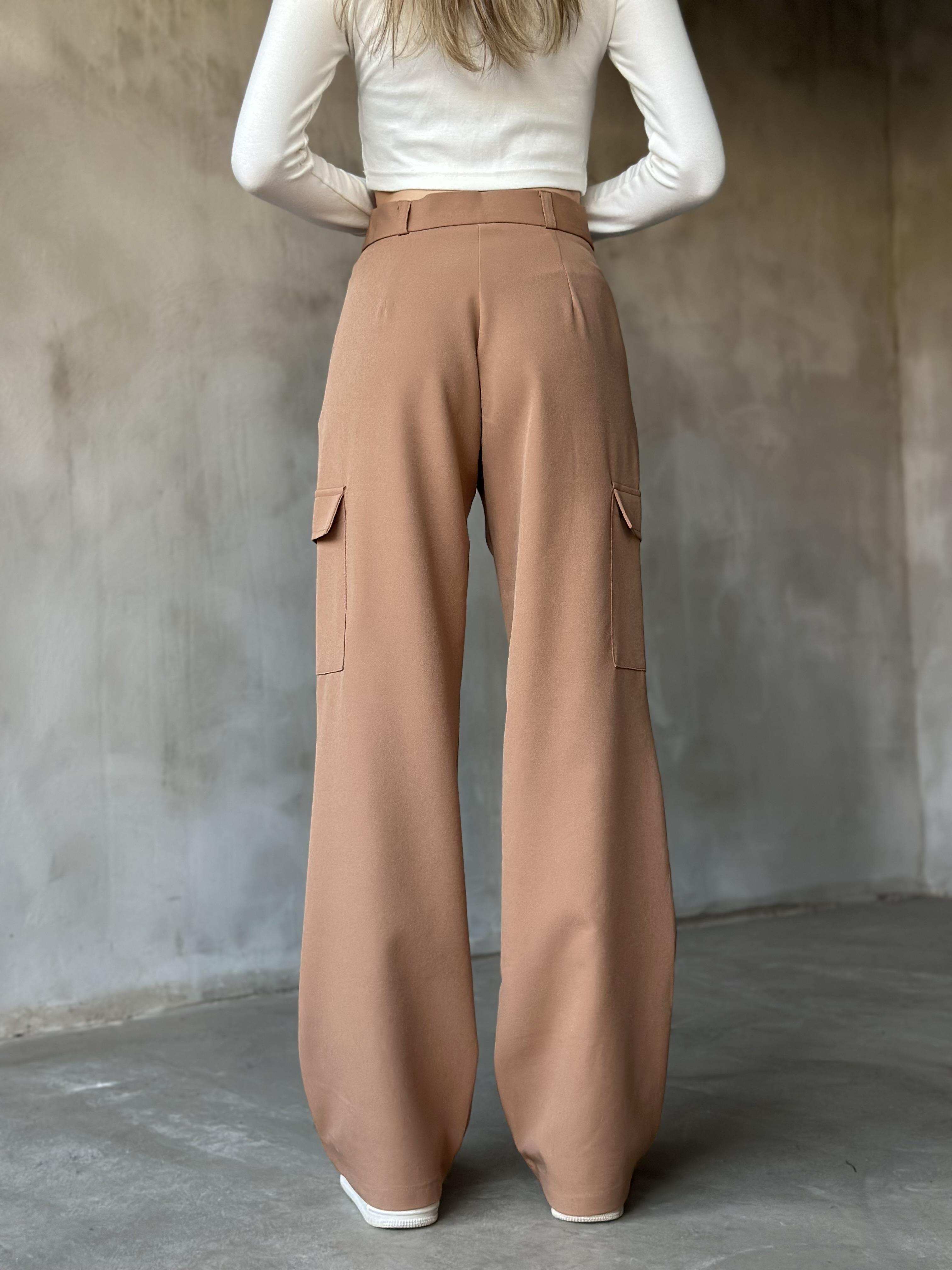 Kargo Kumaş Pantolon - Camel