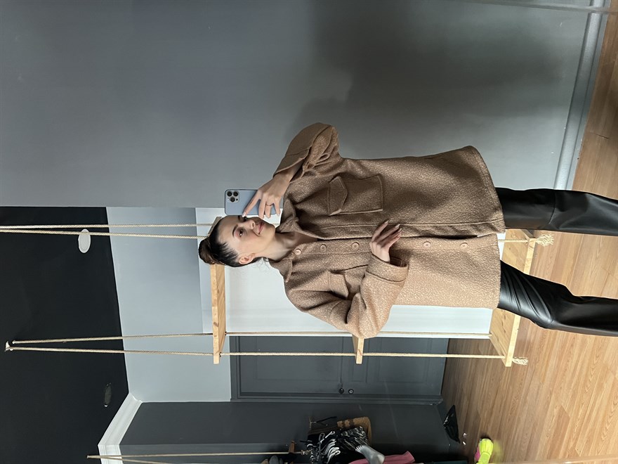 Keçe Ceket - Camel