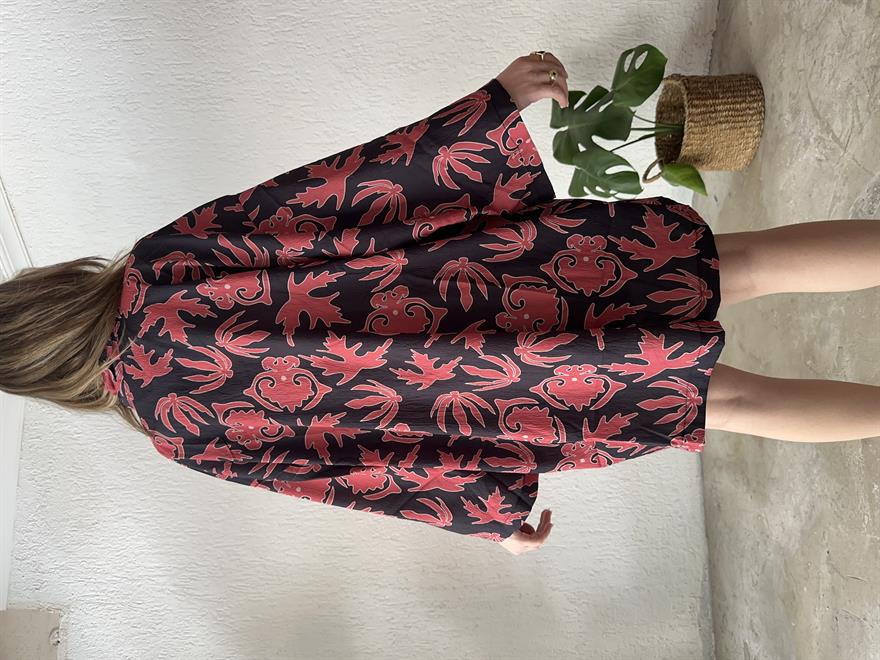 Kimono Şort Takım Etnik Desenli