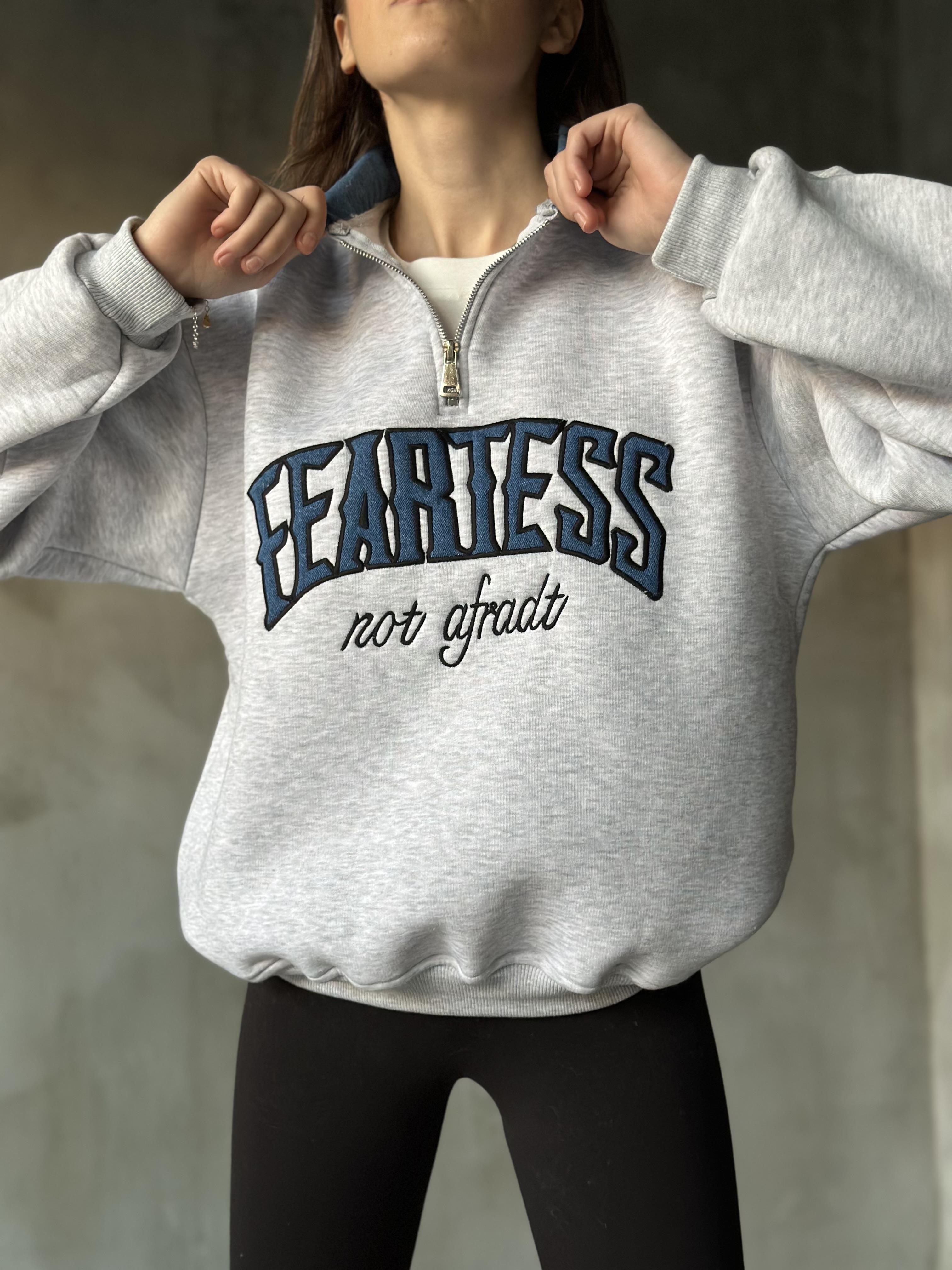 Kot Detay Oversize Sweatshirt - Gri
