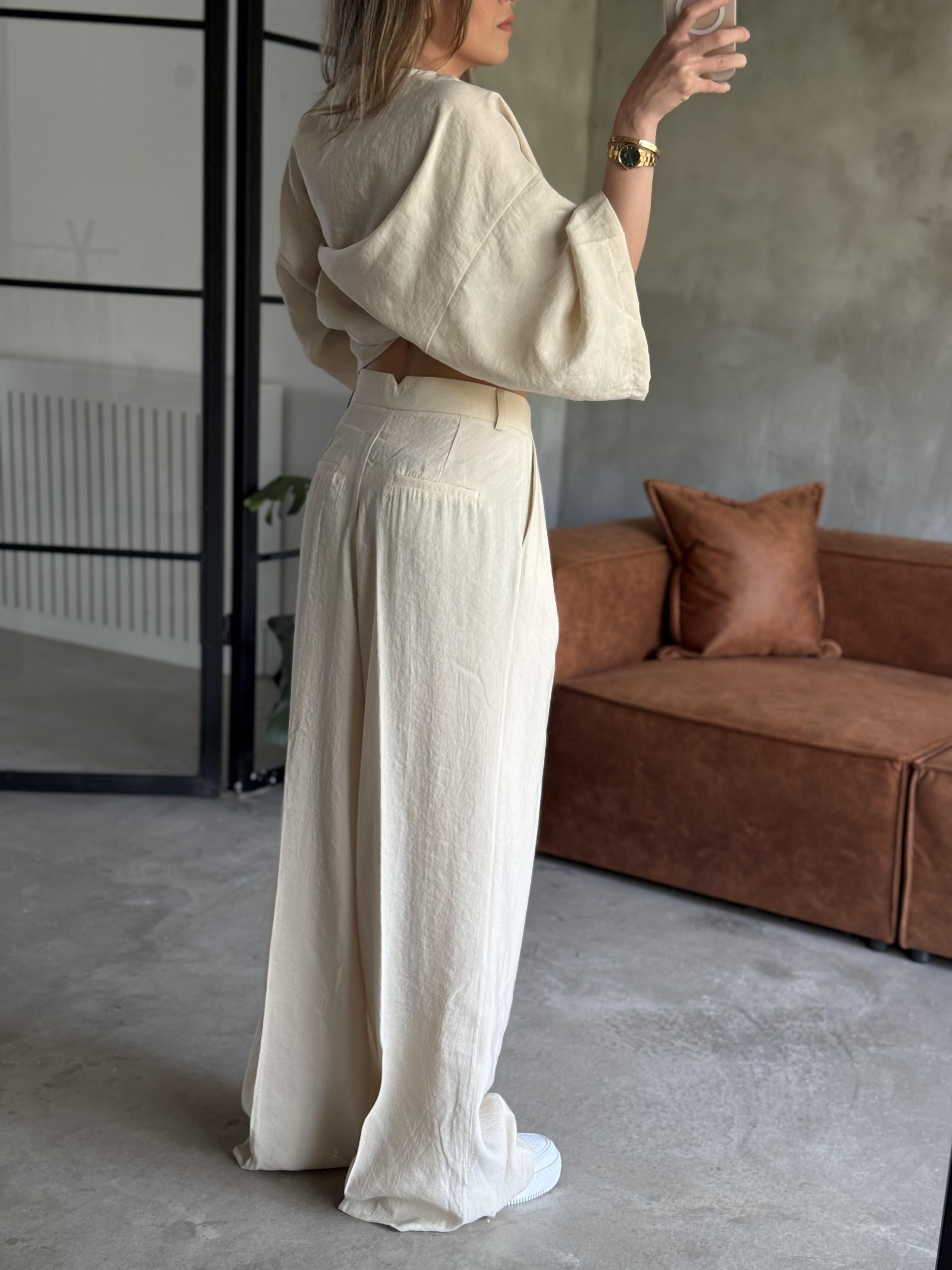Krem Premium Tensel Oversize Takım