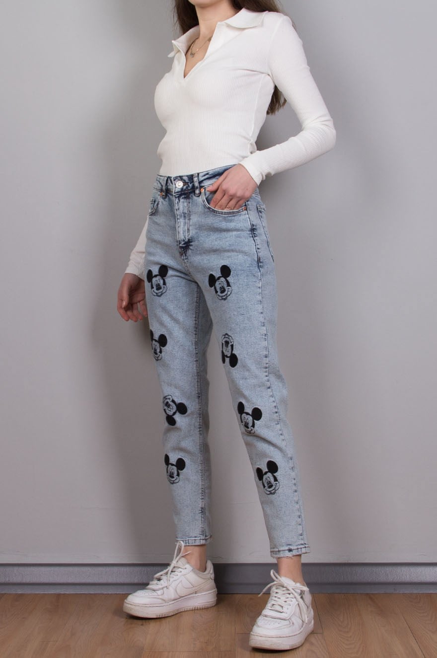 Mickey Mom Jean - Mavi
