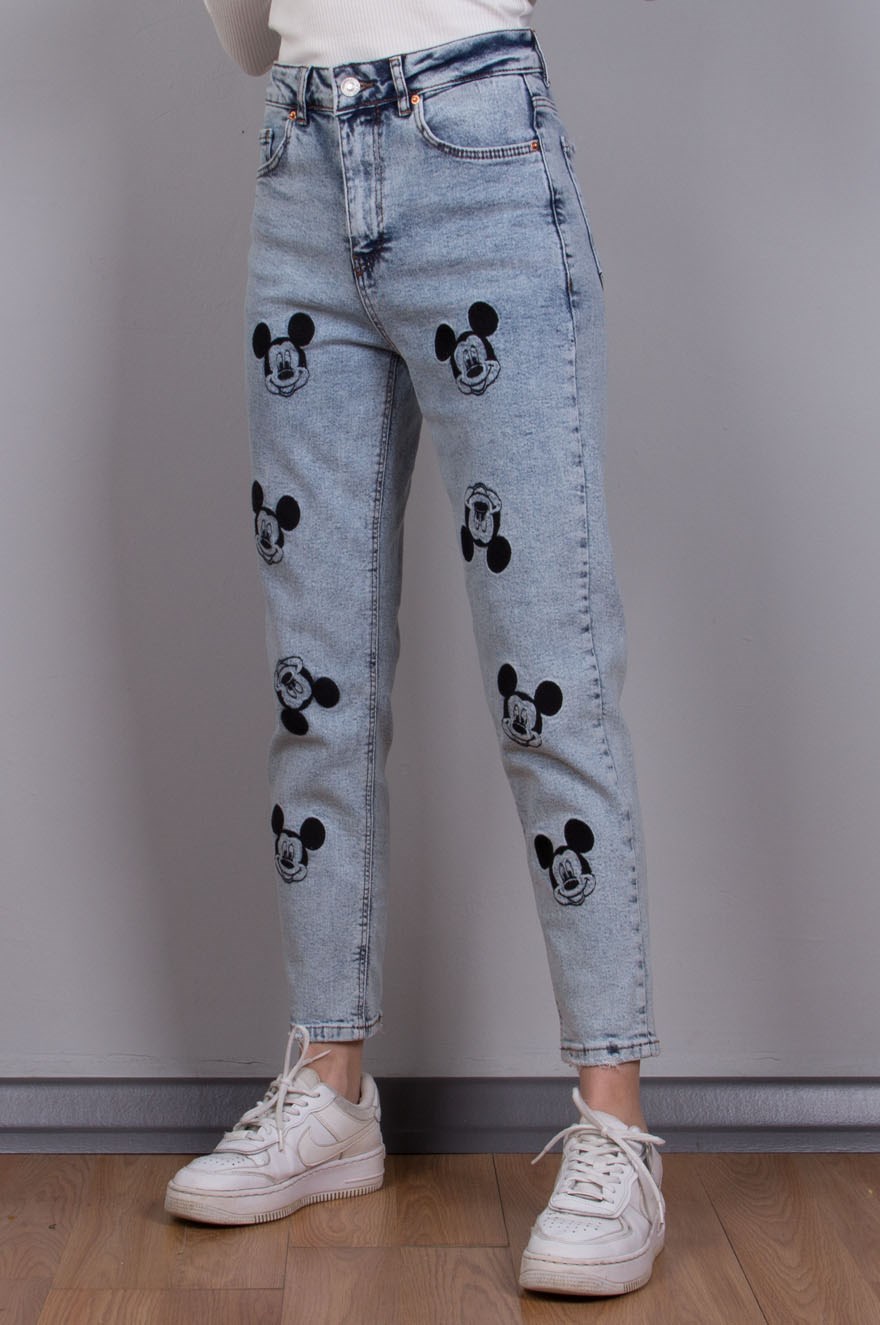Mickey Mom Jean - Mavi