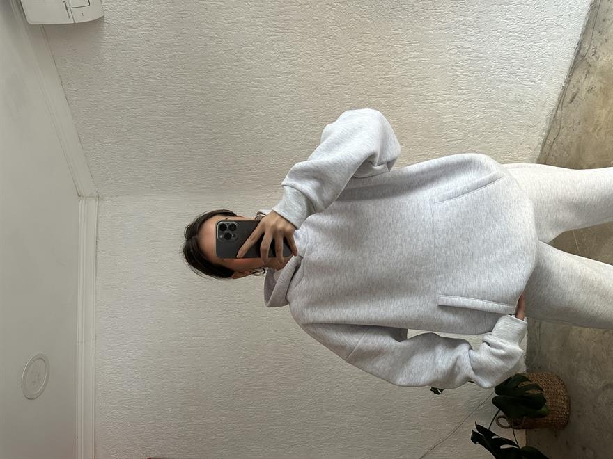 Oversize Basic Eşofman Takımı - Gri