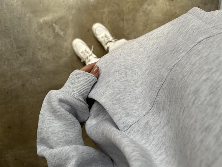 Oversize Basic Eşofman Takımı - Gri