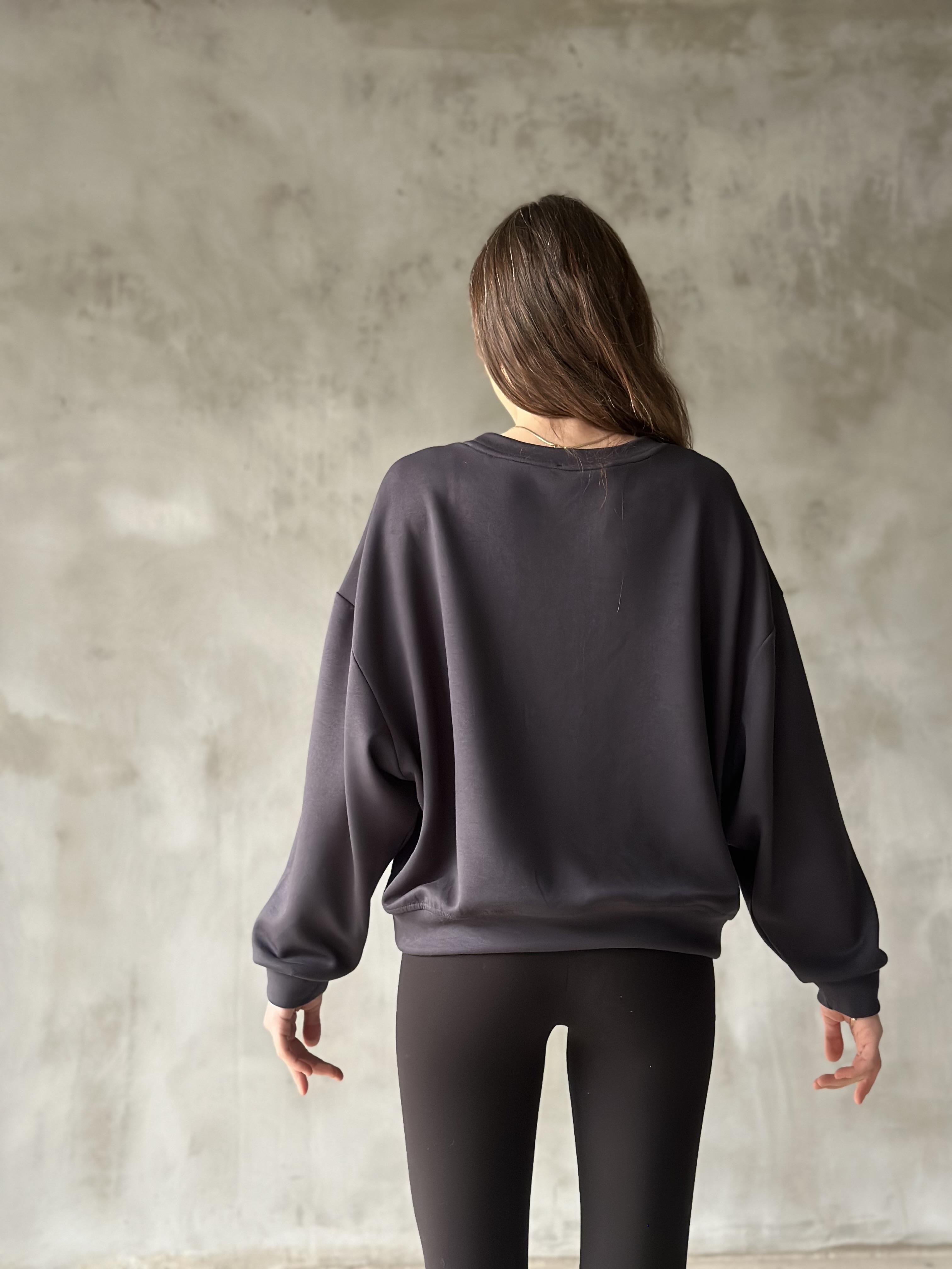 Oysh Modal Oversize Sweatshirt - Antrasit