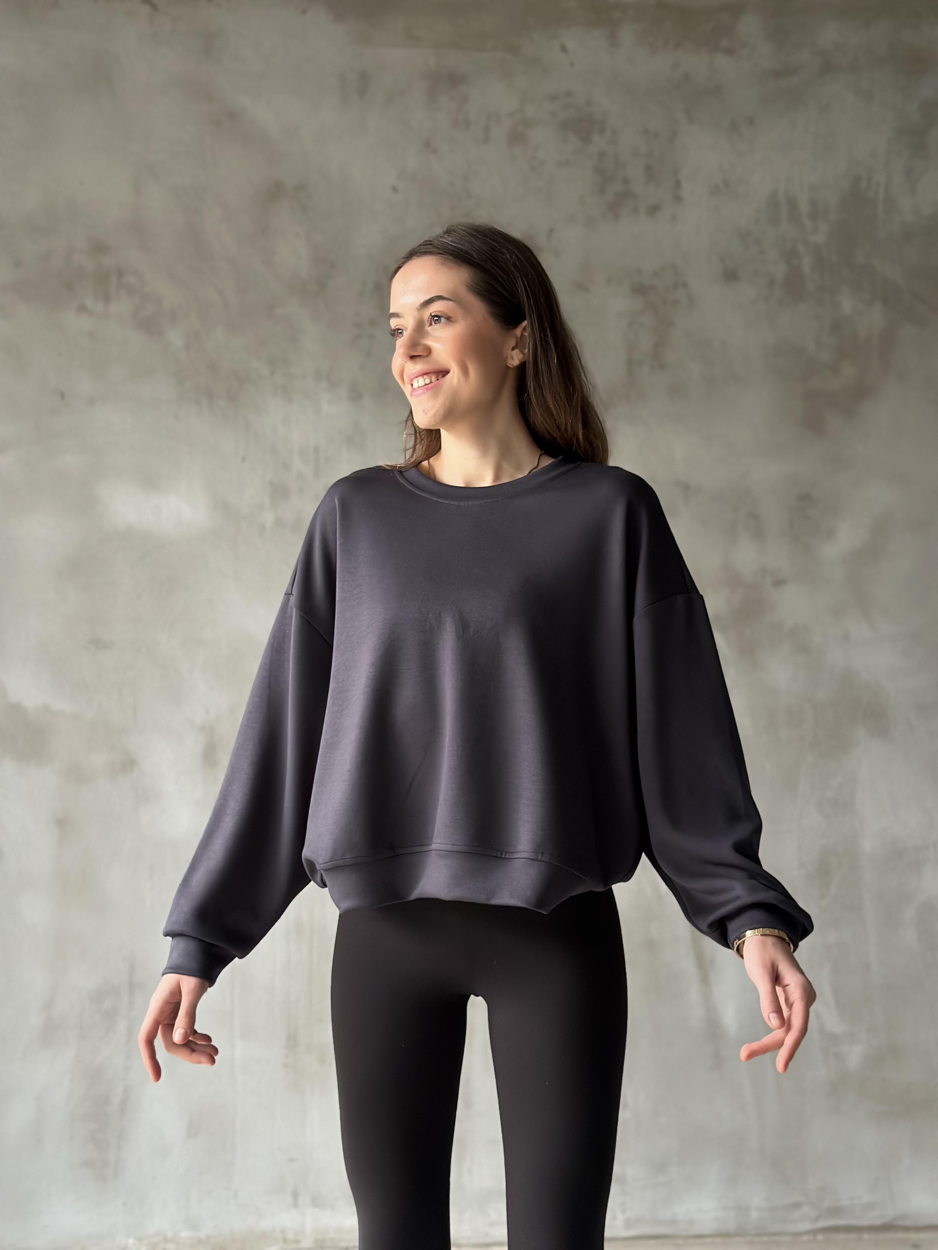 Oysh Modal Oversize Sweatshirt - Antrasit