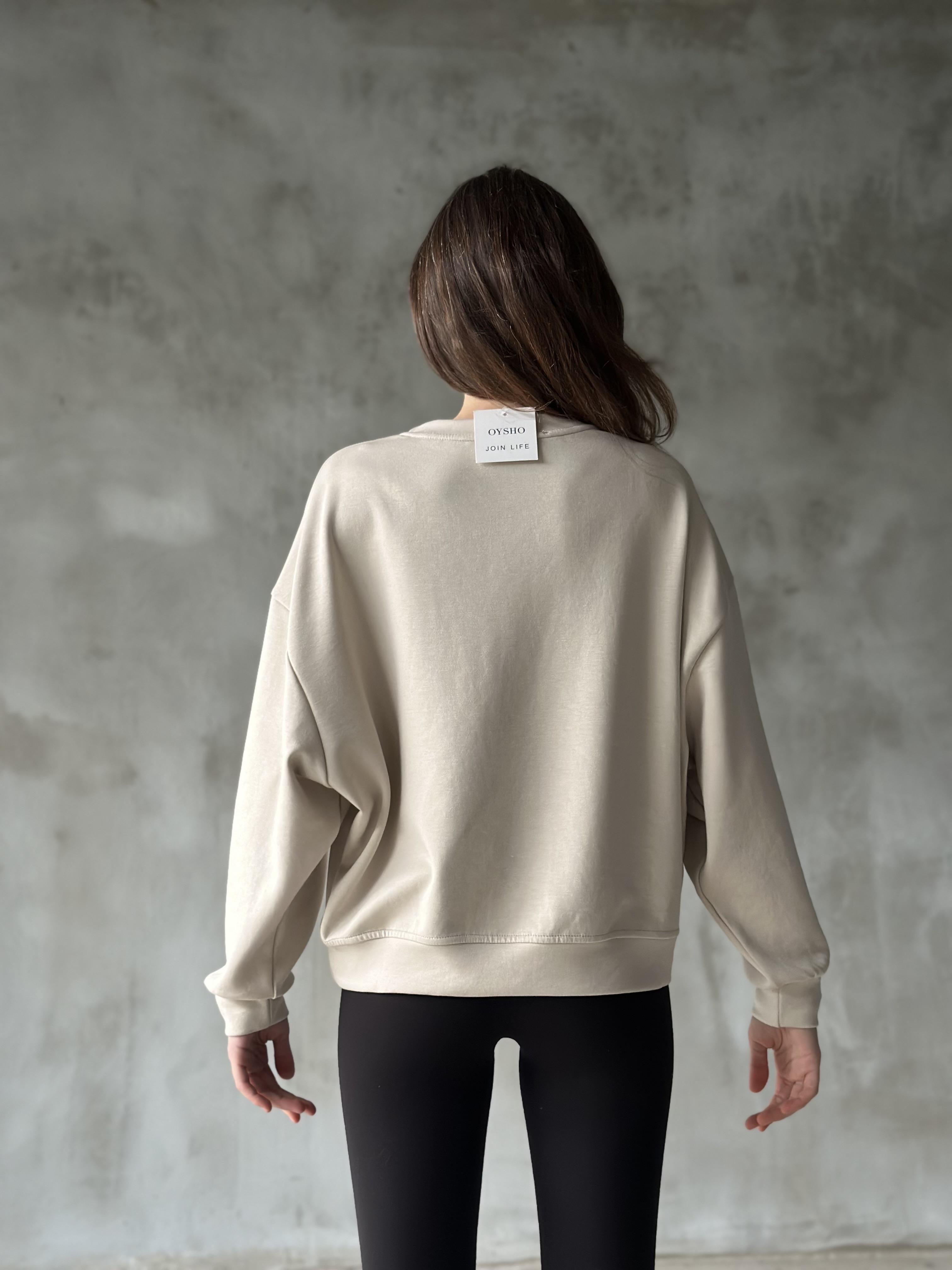 Oysh Modal Oversize Sweatshirt - Bej