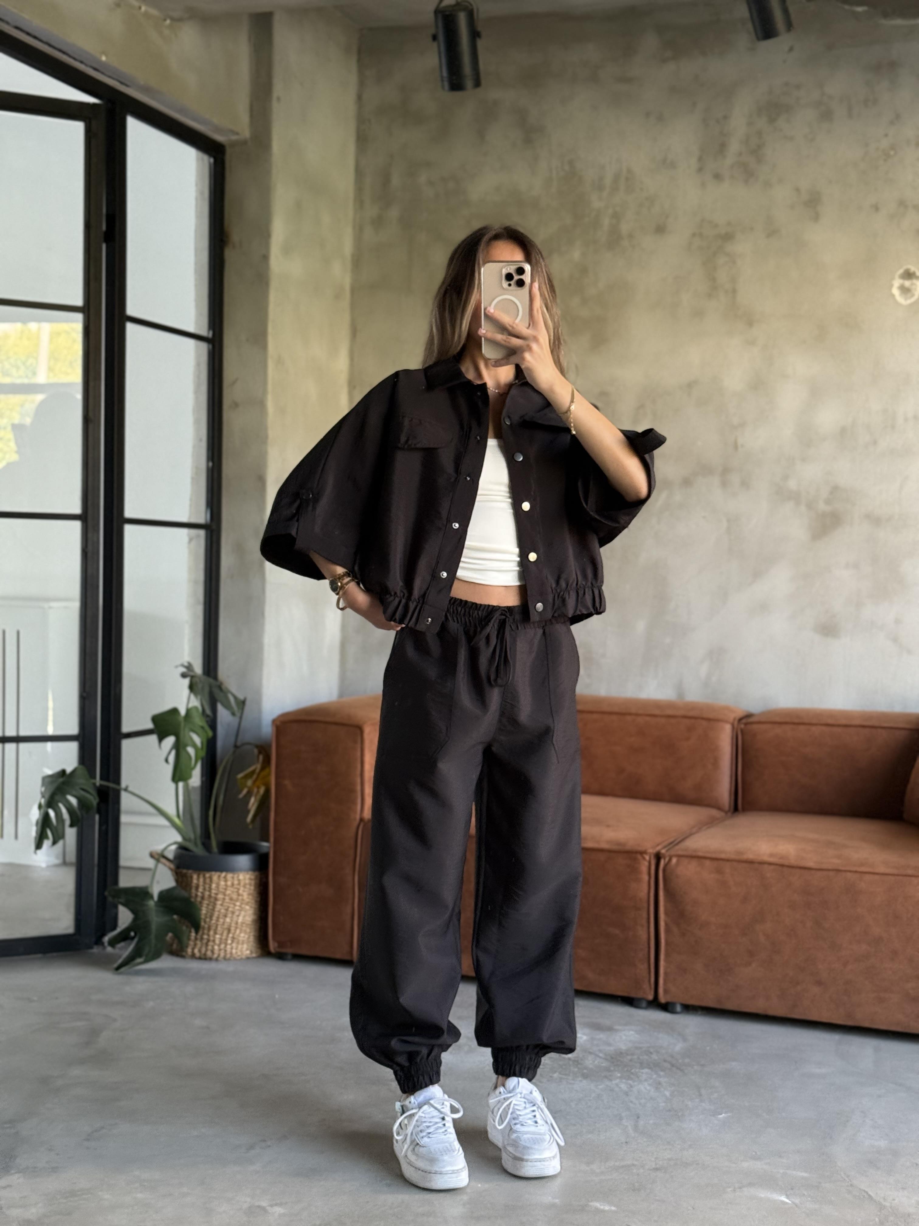 Paraşüt Kumaş Ceket Jogger Takım