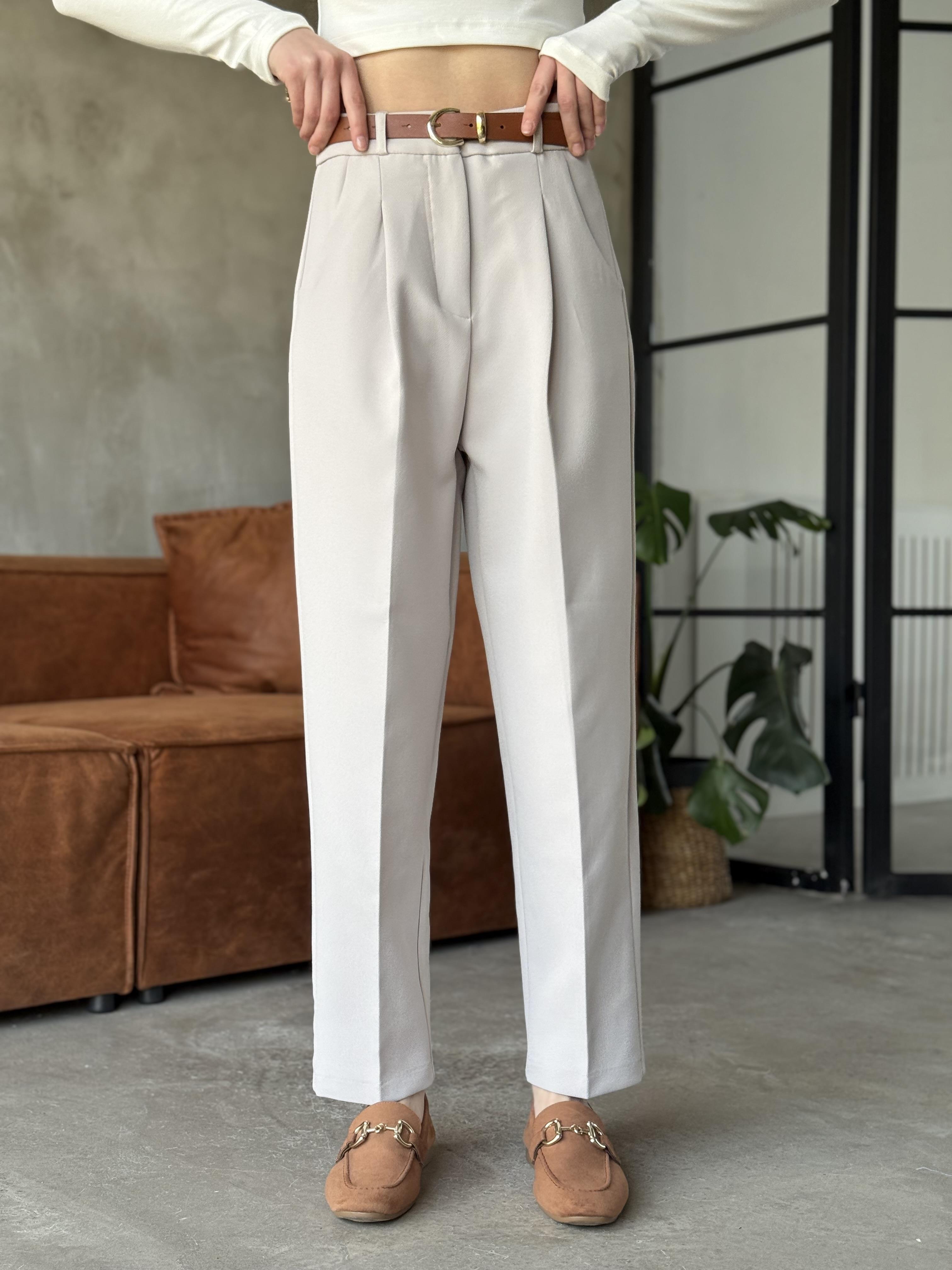 Perry Premium Kemerli Havuç Pantolon - Taş