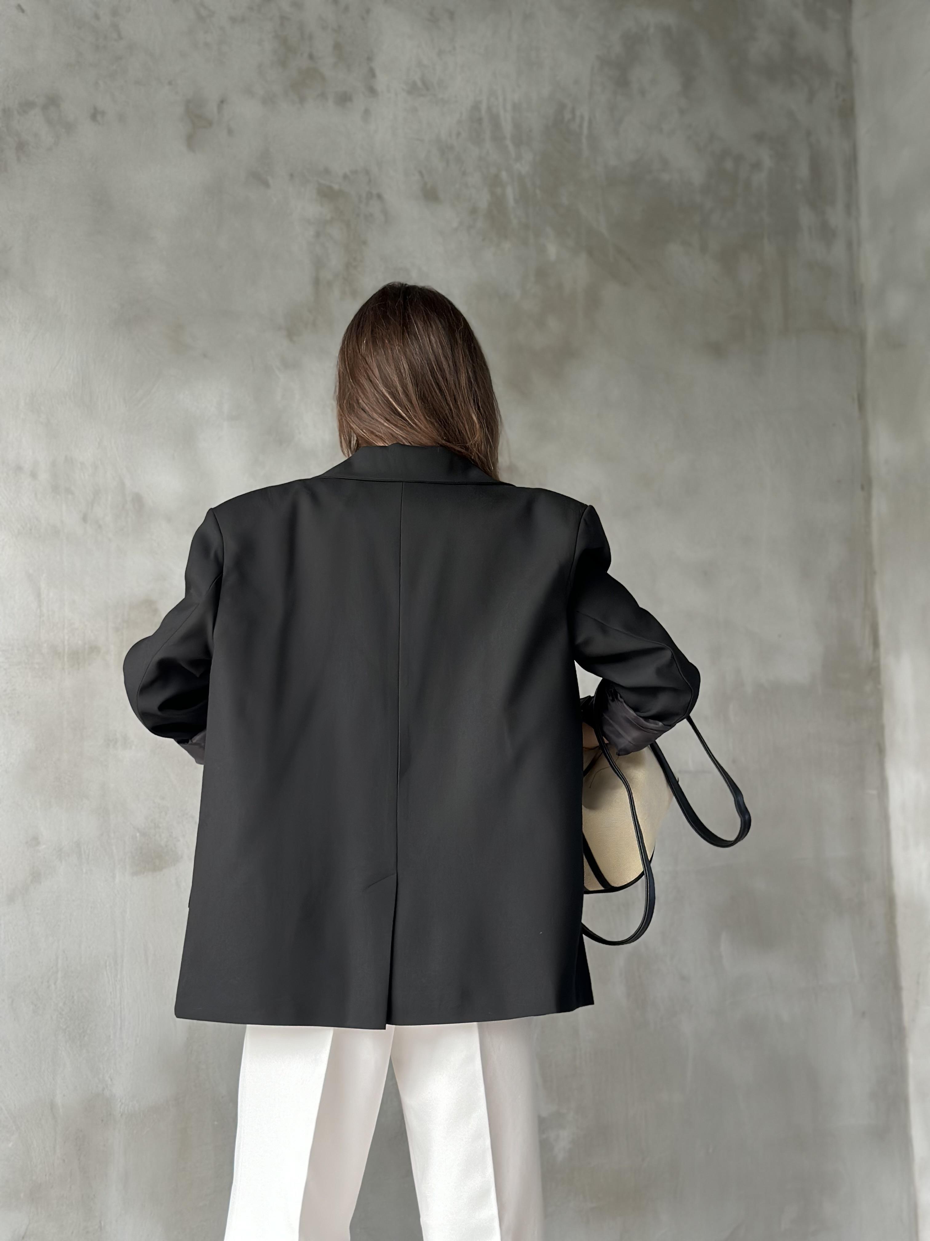 Perry Siyah Oversize Blazer Ceket